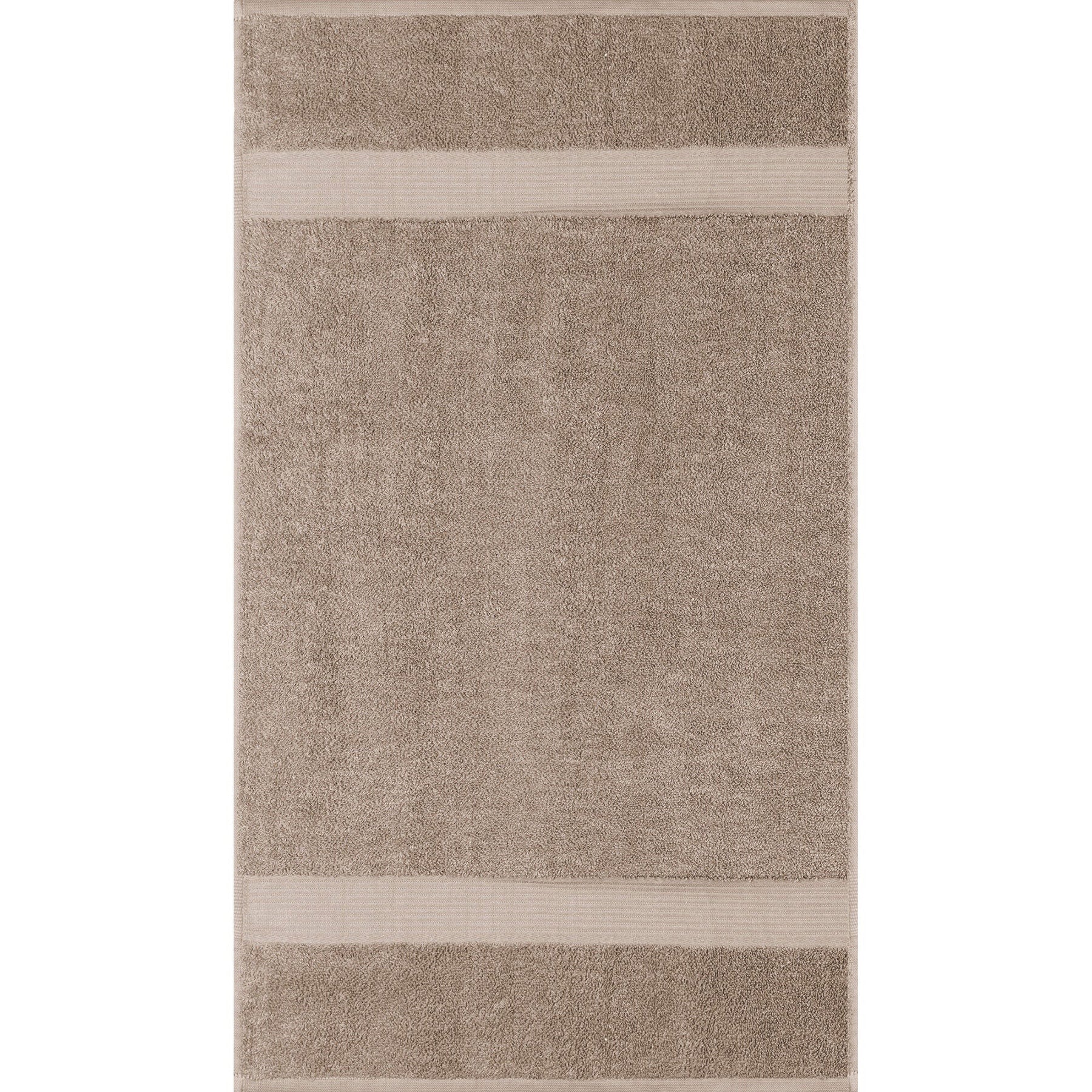 Allure Collection Dobby Border Hand Towel 100% Cotton - Taupe 16x28in