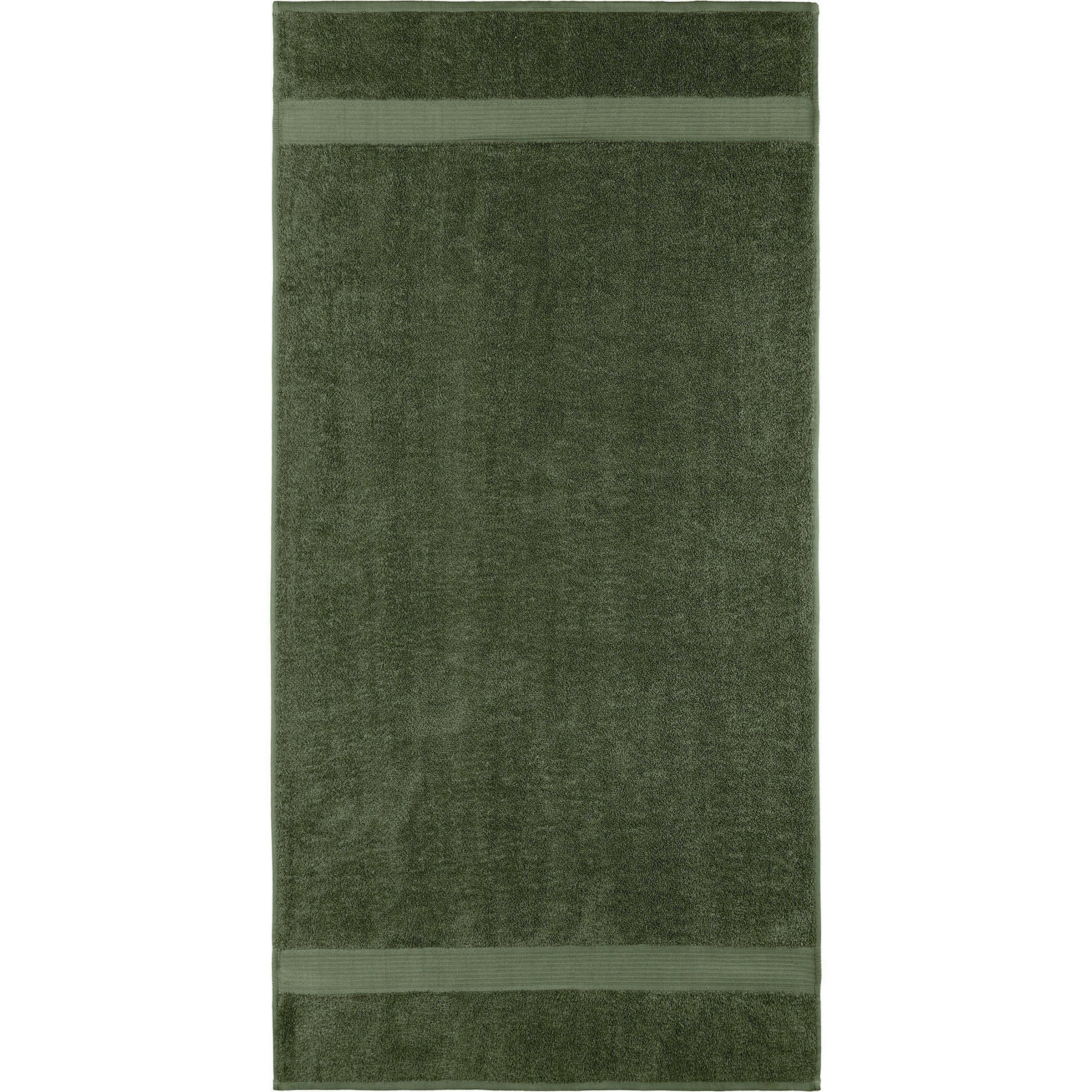 Dobby Border Bath Towel 100% Cotton - Army Green 25x50in
