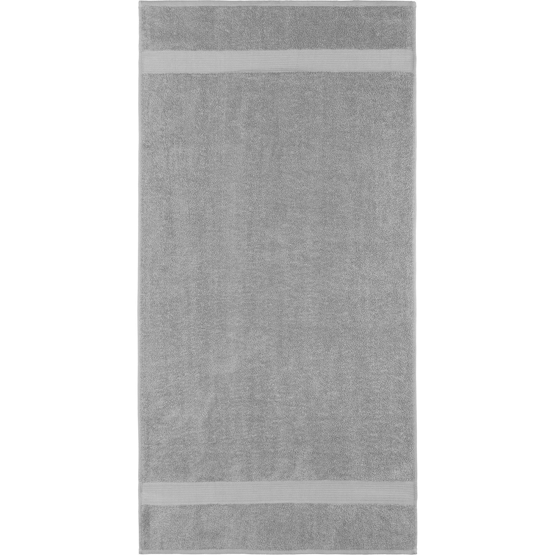 Allure Collection Dobby Border Bath Towel 100% Cotton - Silver 25x50in