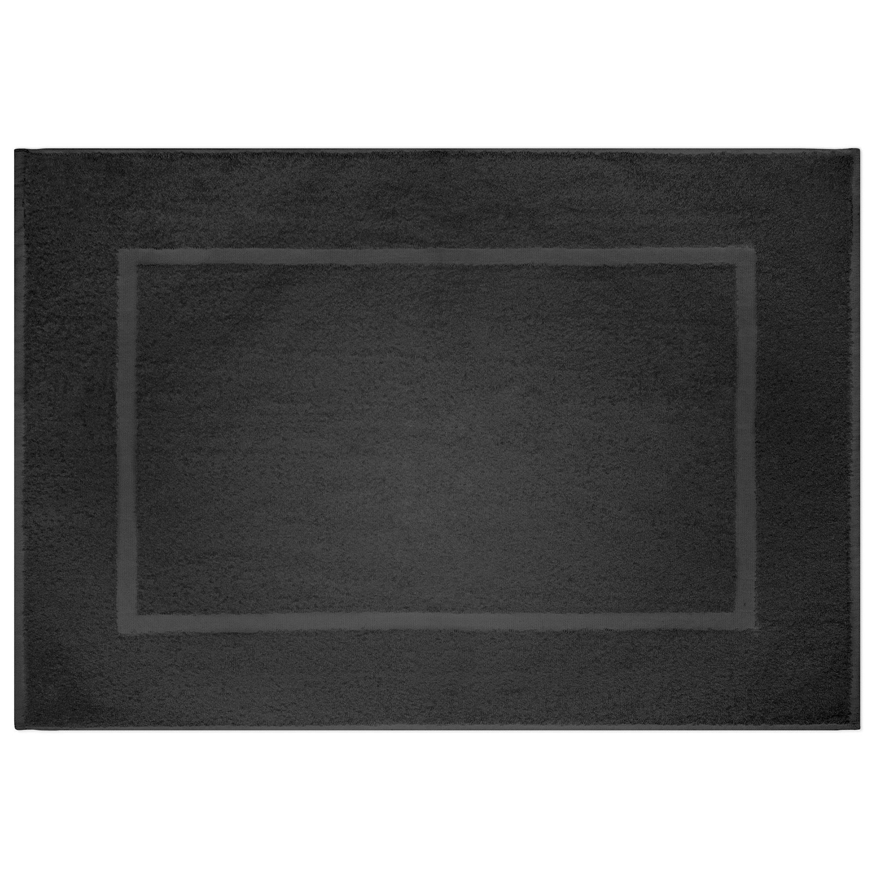 Allure Collection Bath Mat 100% Cotton - Black 20x30in