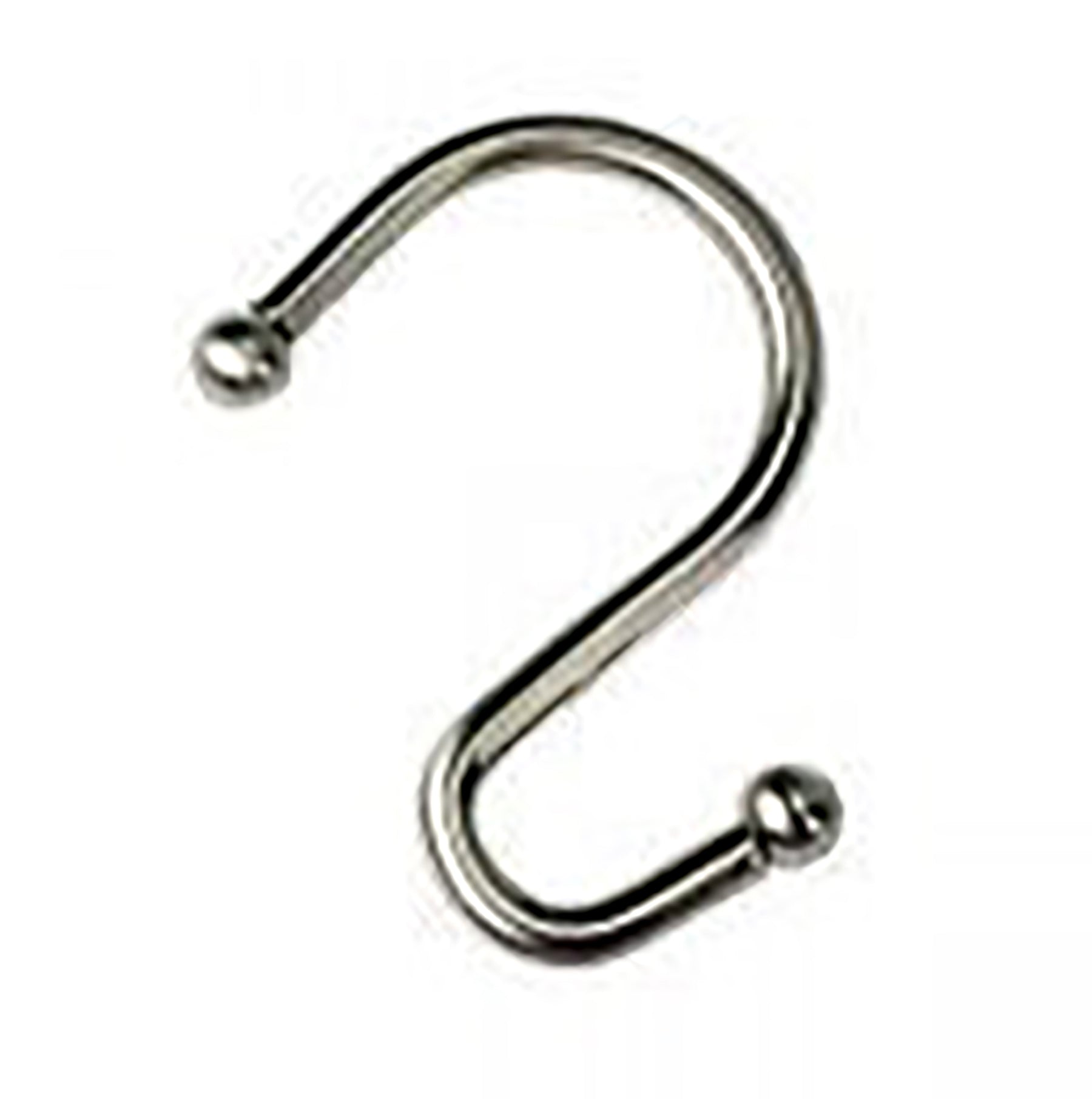 12 Double Metal Shower Curtain Hooks - Chrome 2.6x1.9in 