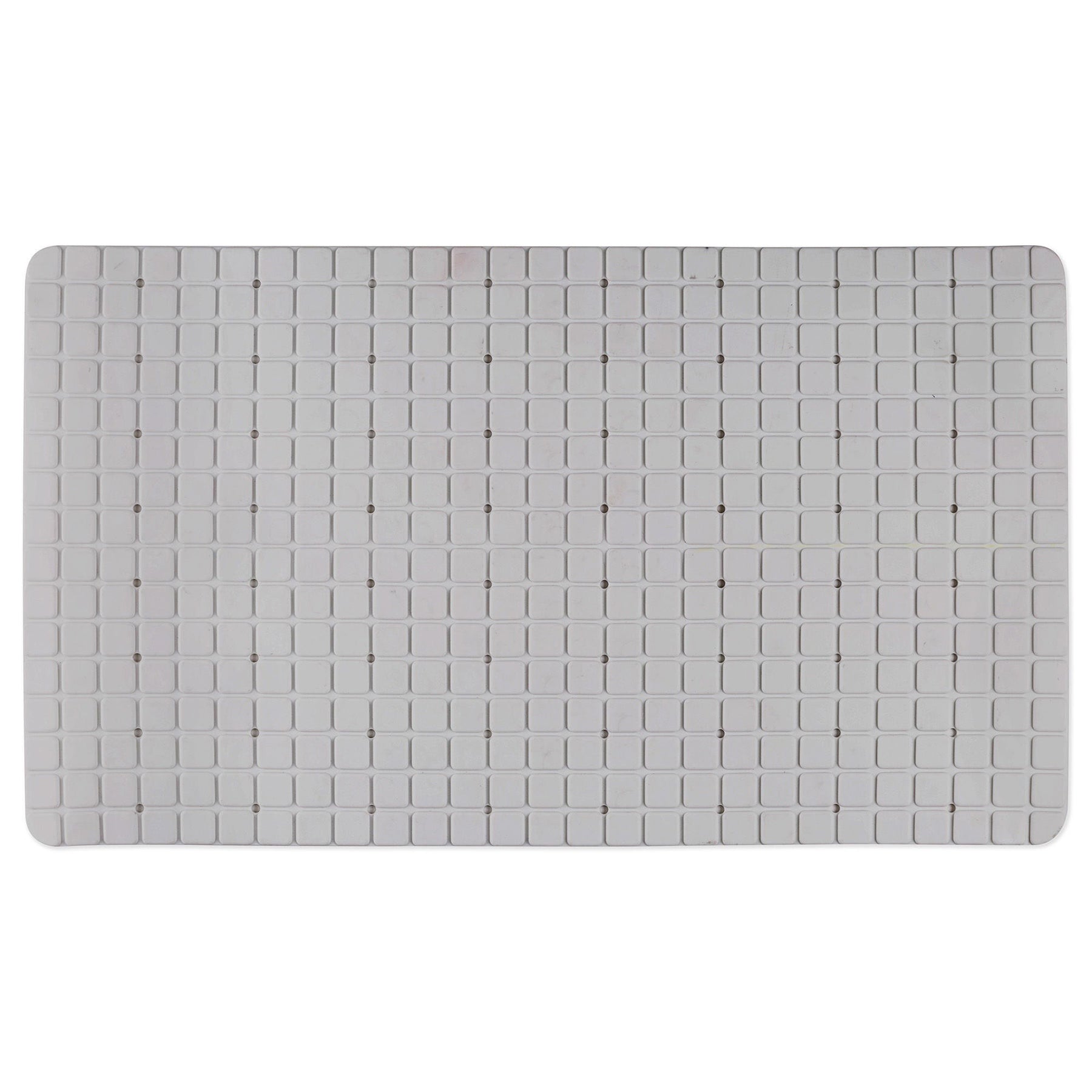 100% Pvc Non-slip Bath Mat - Grey 15.3x26.4in