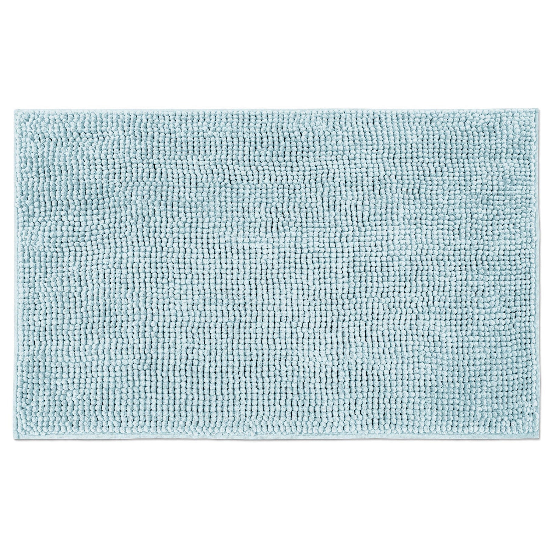 Chenille Bath Mat 100% Polyester/Back Latex - Light Blue 19x29in