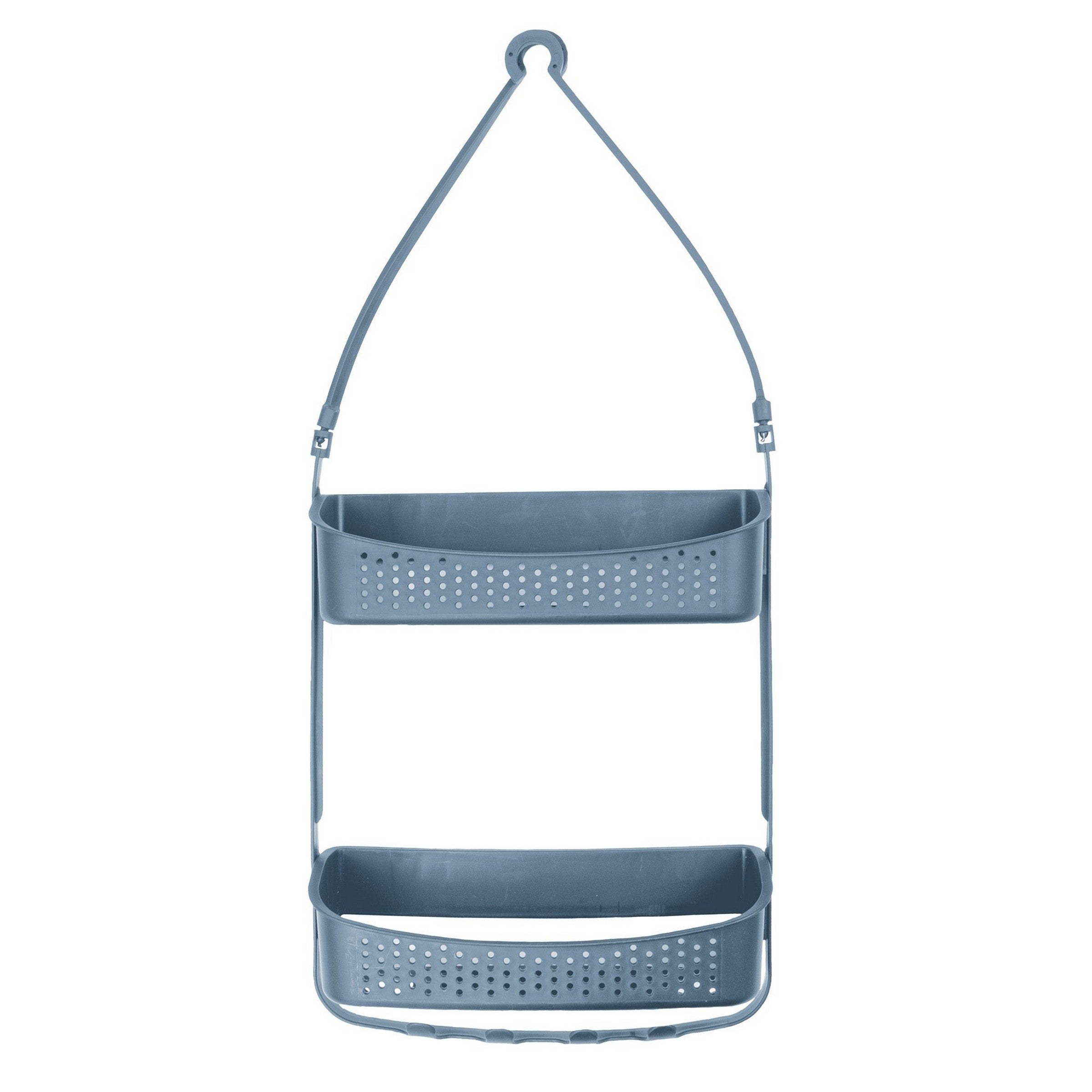 Double Suspended Plastic Shower Caddy - Denim 12x28in
