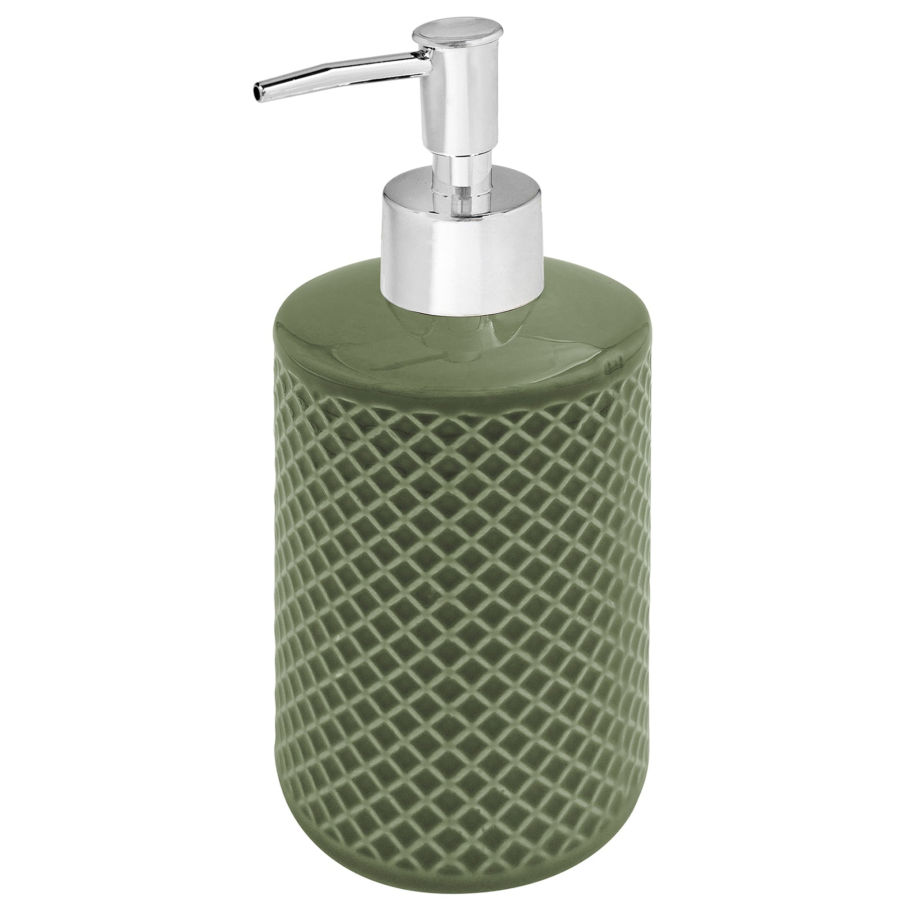 Textured Ceramic Soap Pump - Olive Green 420ml