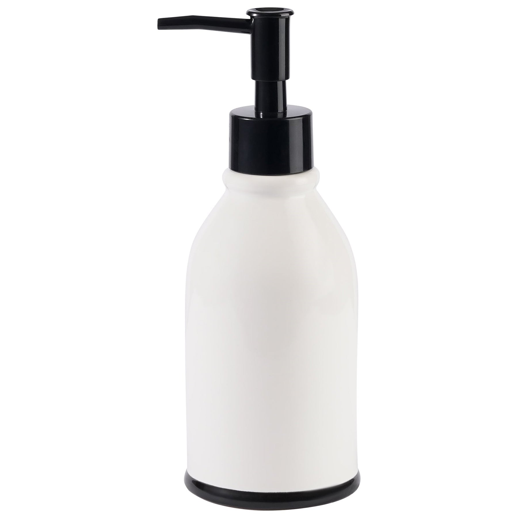 Retro Ceramic Soap Pump - White and Black 280ml