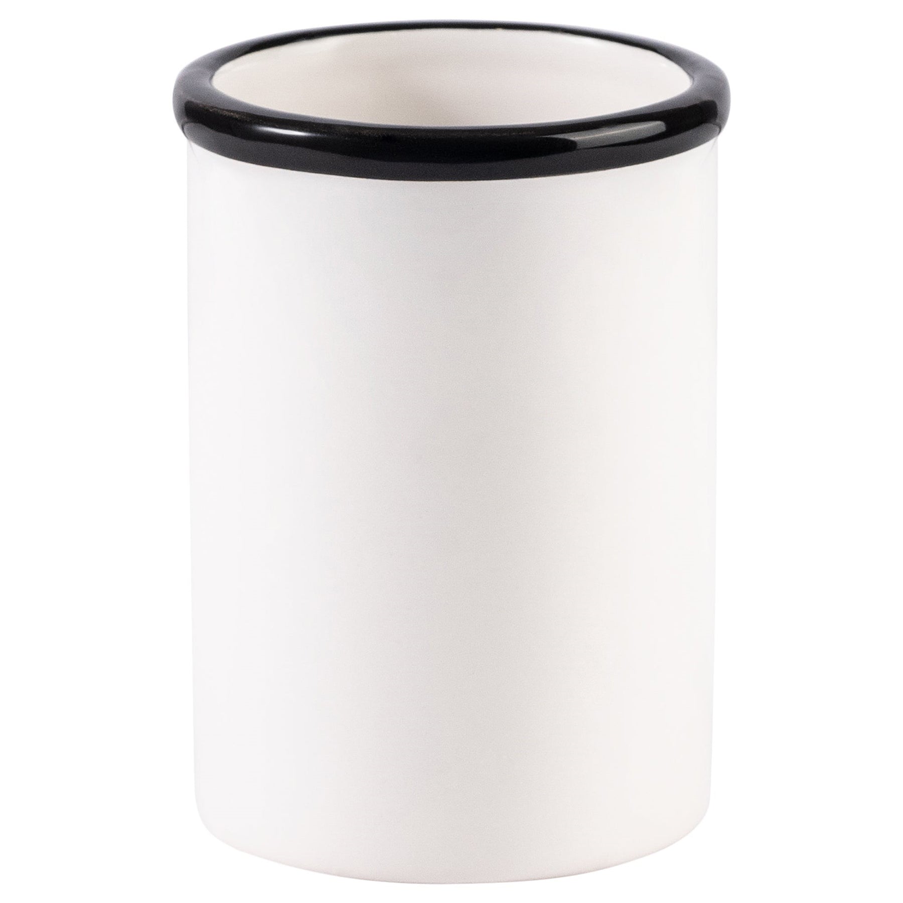 Retro Ceramic Tumbler - White and Black 250ml