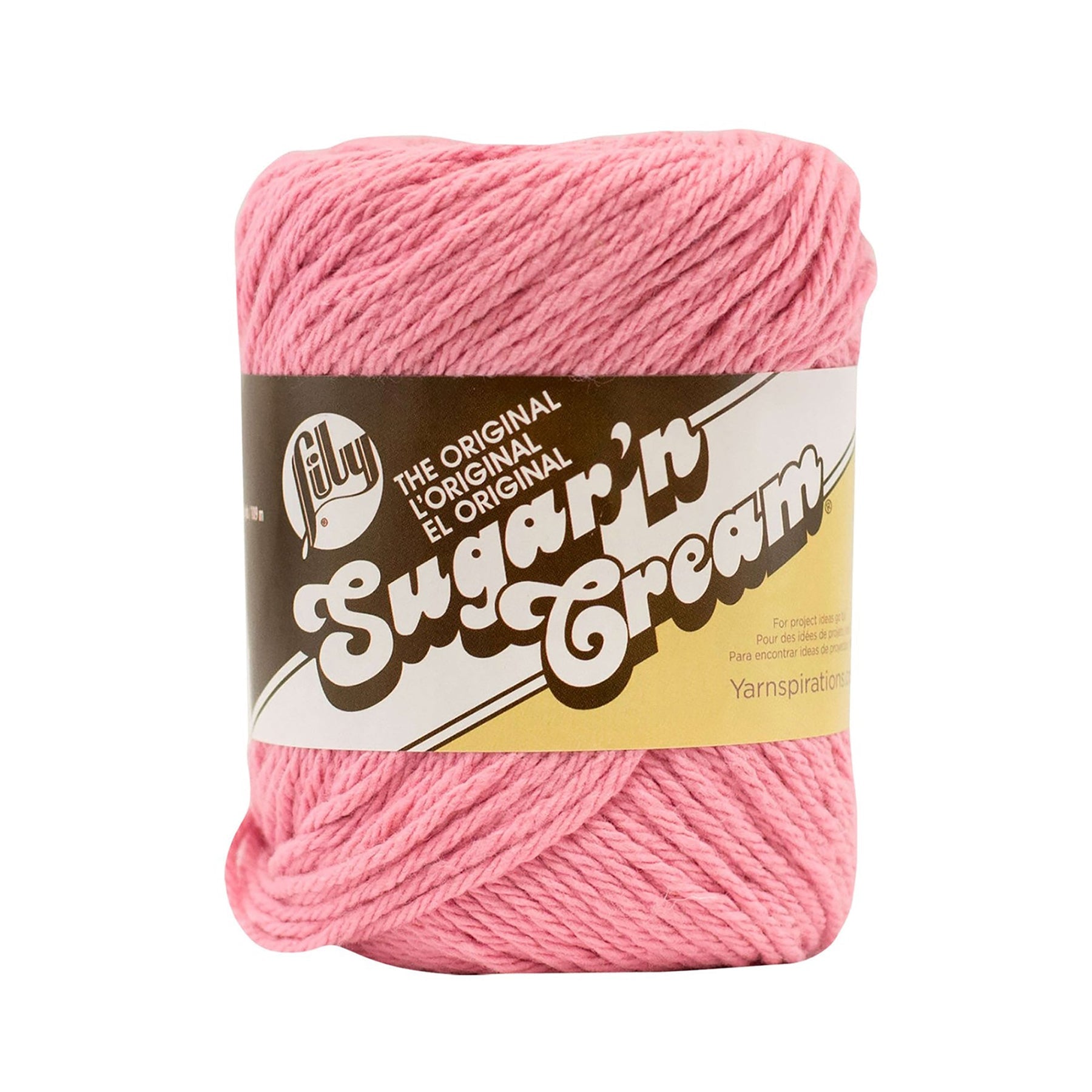 Lily Sugar'n Cream The Original Yarn Rose Pink - 100% Cotton - Medium 4 120yds (109m)