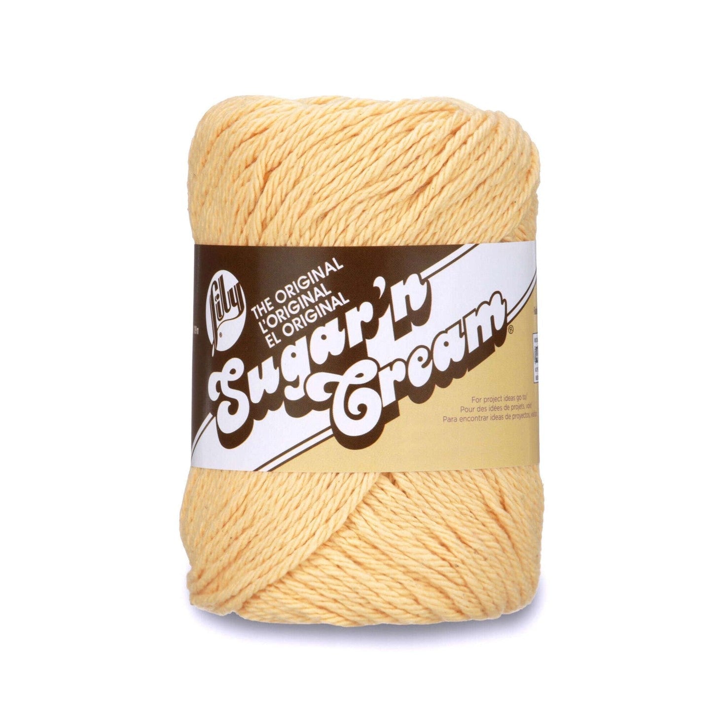 Lily Sugar'n Cream The Original Yarn Country Yellow - 100% Cotton - Medium 4 120yds (109m) 