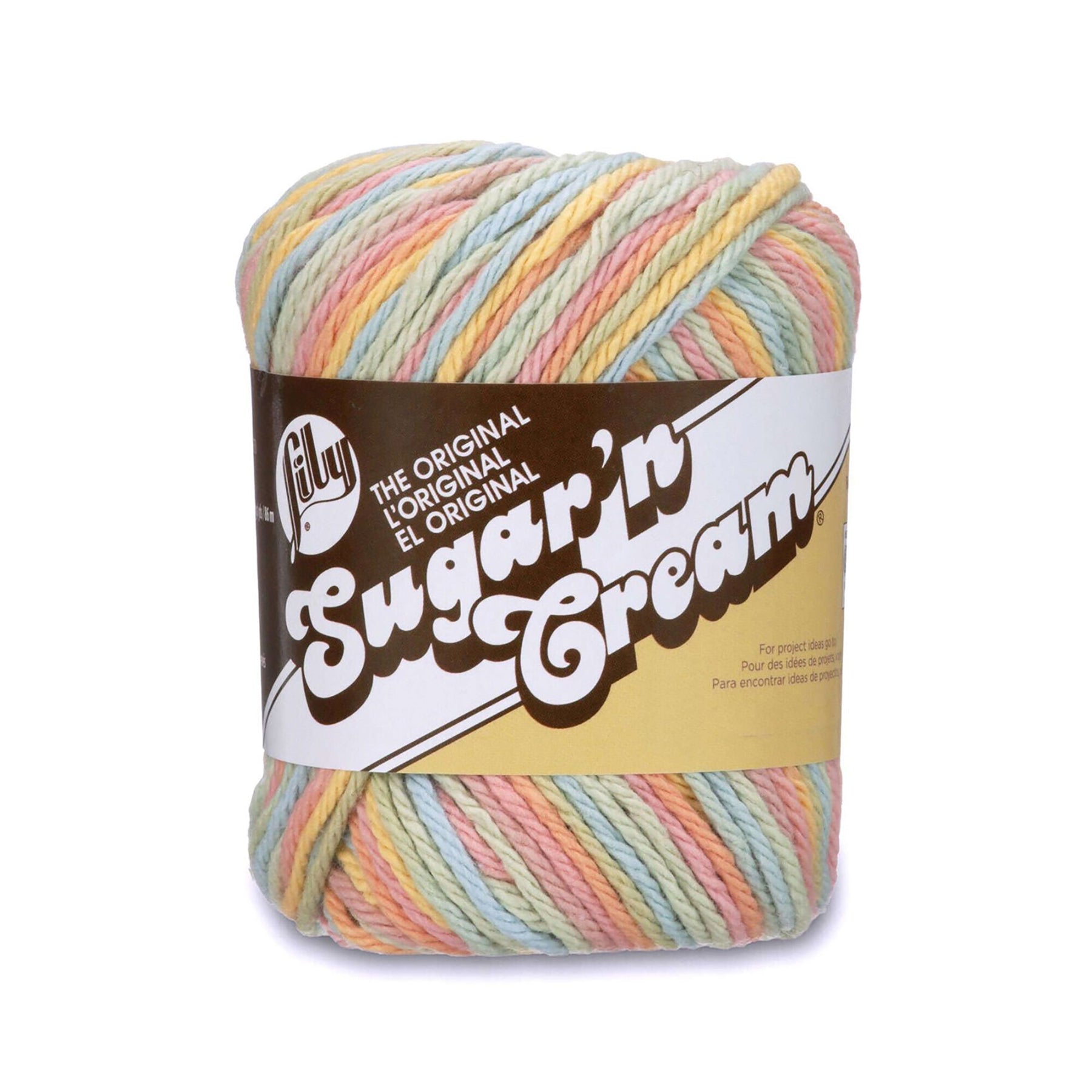 Lily Sugar'n Cream The Original Yarn Butter Cream Ombre - 100% Cotton - Medium 4 95yds (86m)