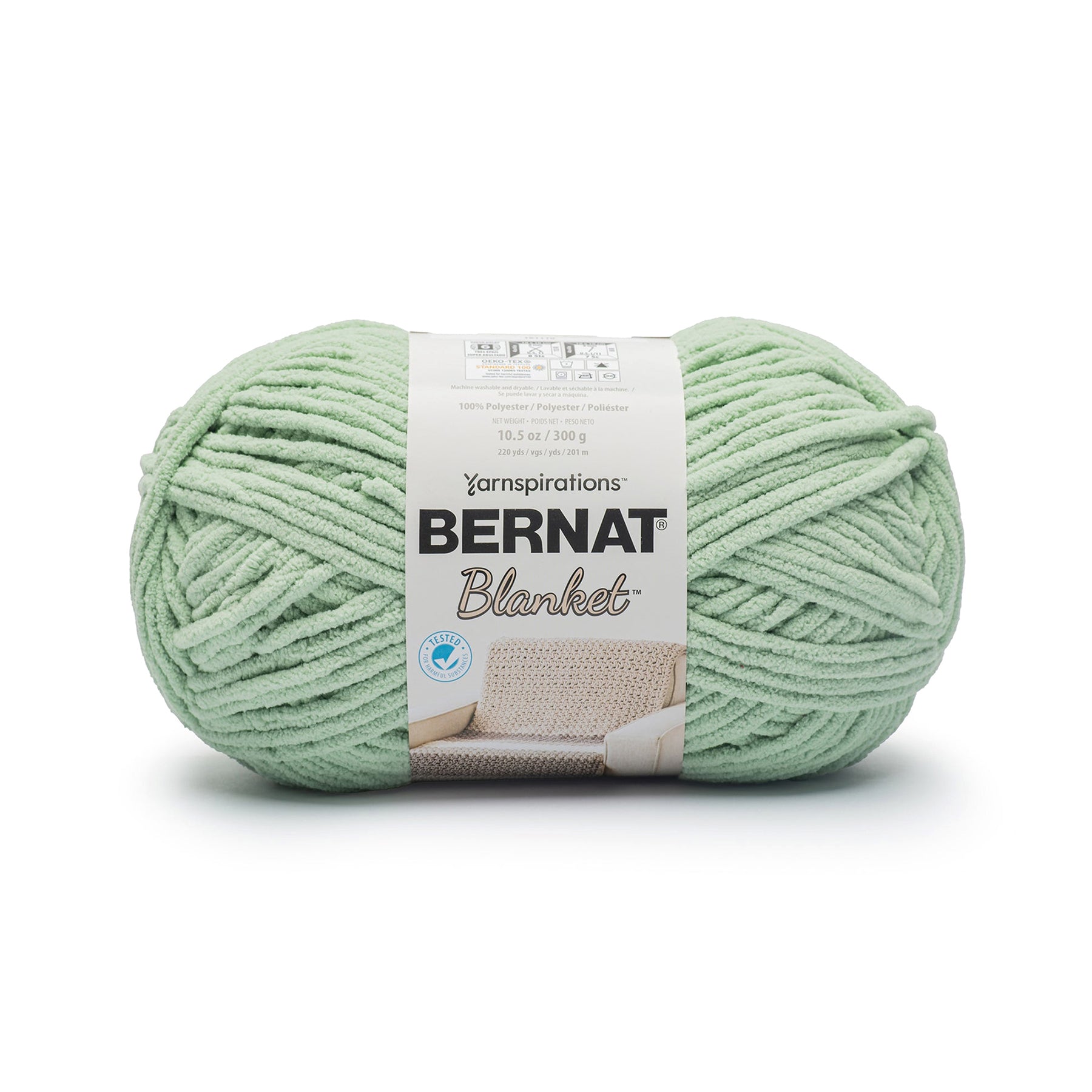 Bernat Blanket Yarn Spring Grass - 100% Polyester - Super Bulky 6  220yds (201m)