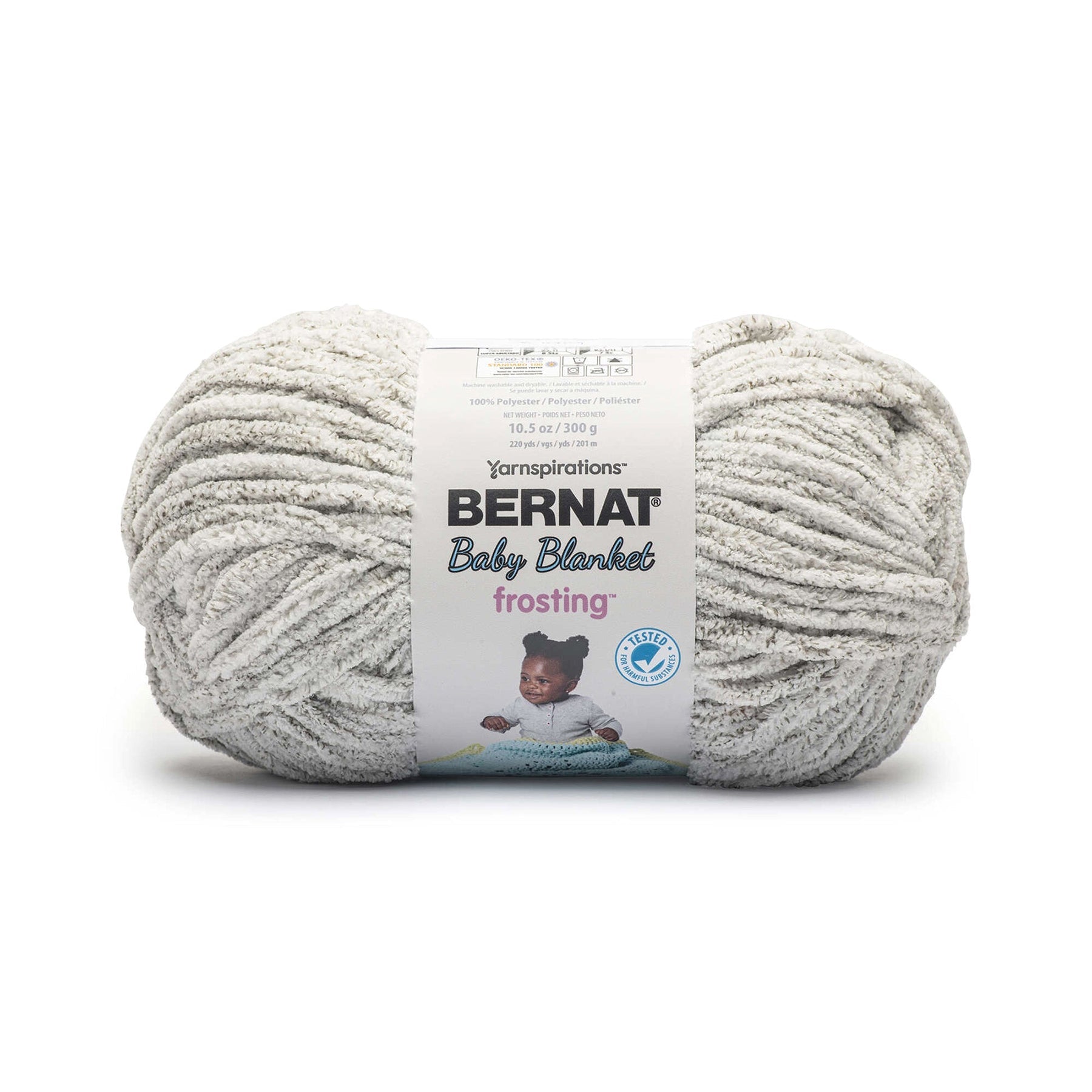 Bernat Baby Blanket Frosting Yarn Sunday Times - 100% Polyester - Super Bulky 6  220yds (201m)