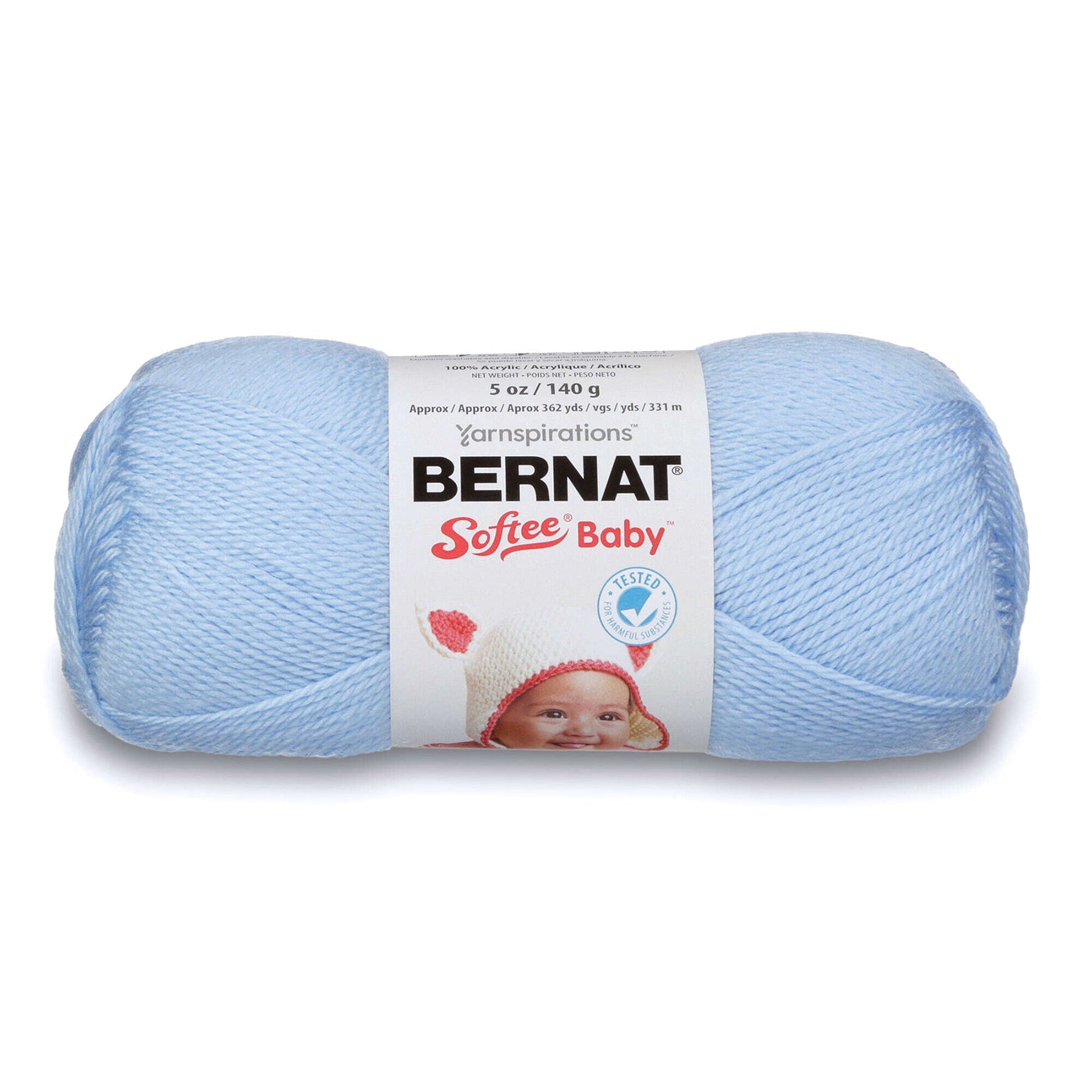 Bernat Softee Baby Yarn Pale Blue - 100% Acrylic - Sport Light 3   362yds (331m)