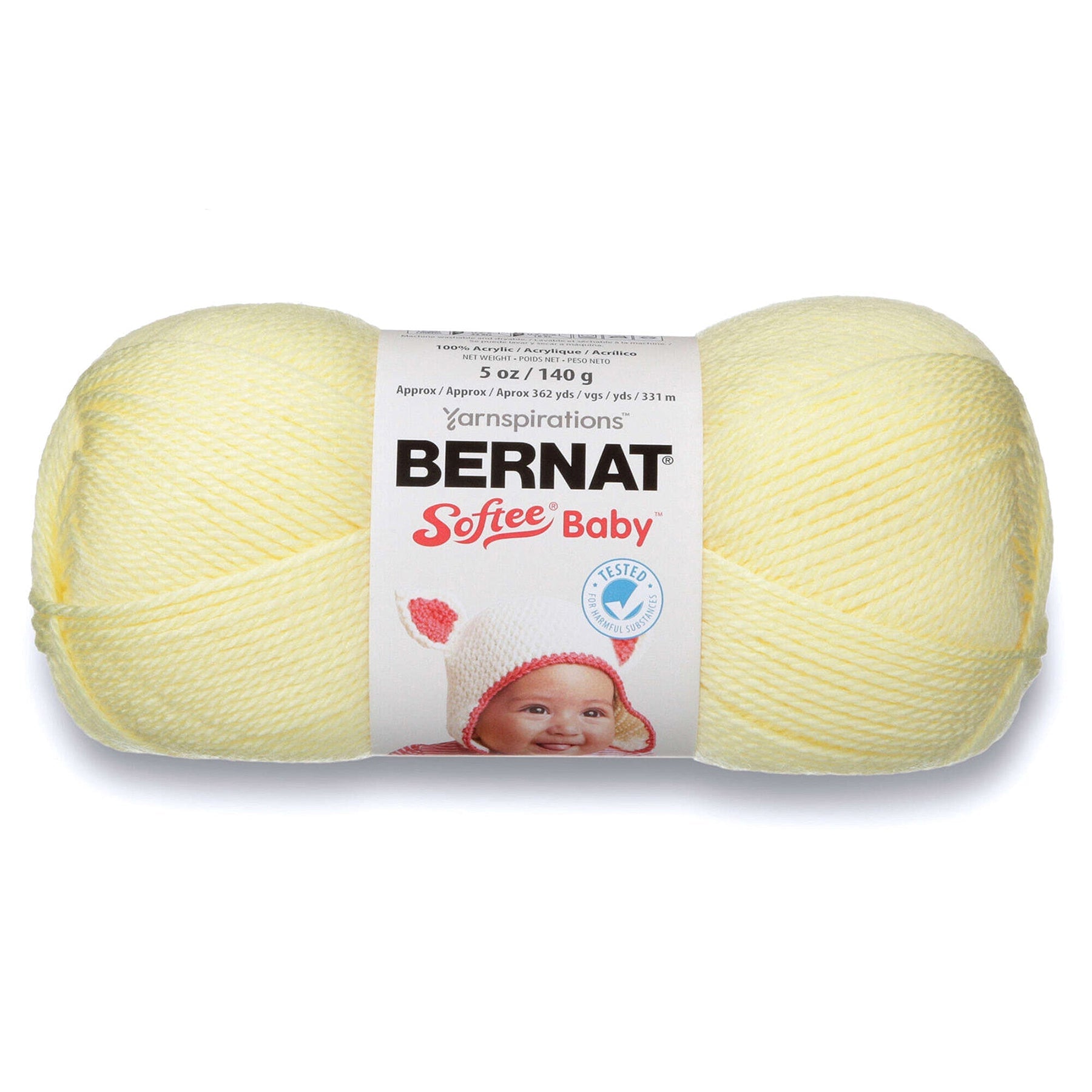 Bernat Softee Baby Yarn Lemon - 100% Acrylic - Sport Light 3   362yds (331m)