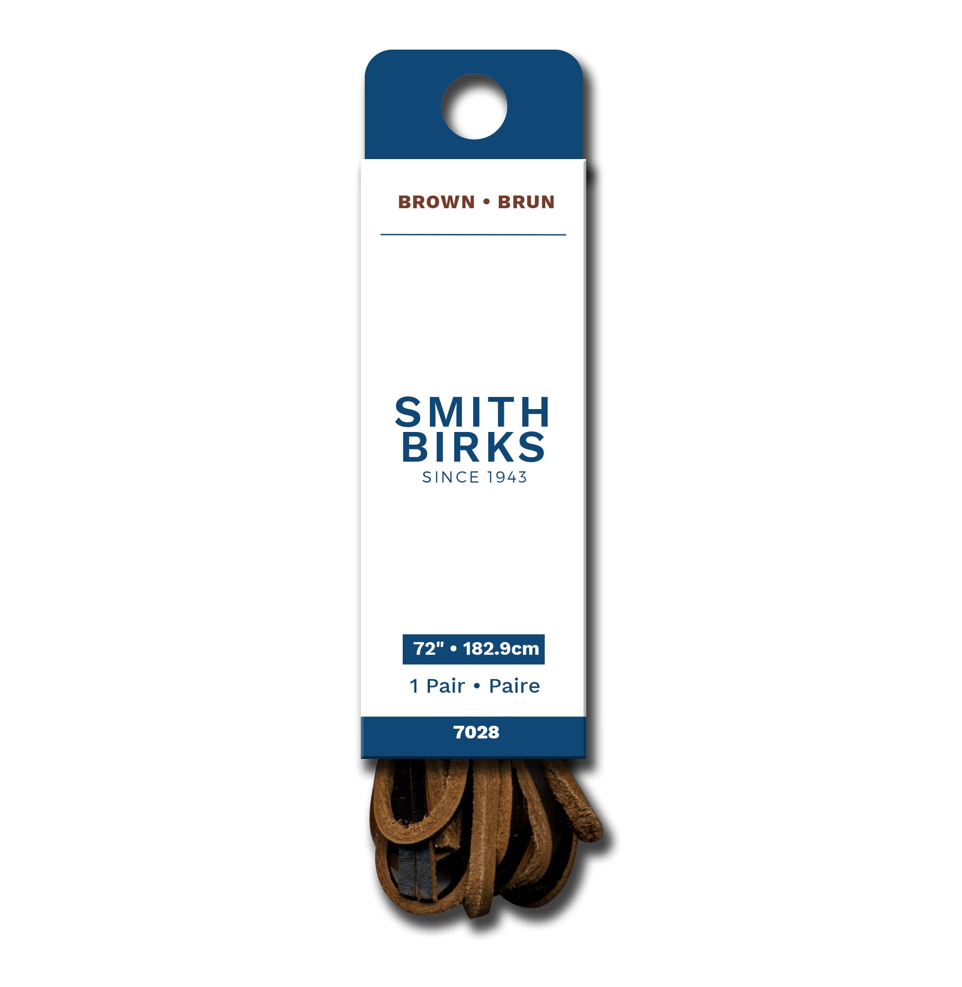 Smith Birks 1 Pair Brown Leather Laces 72in