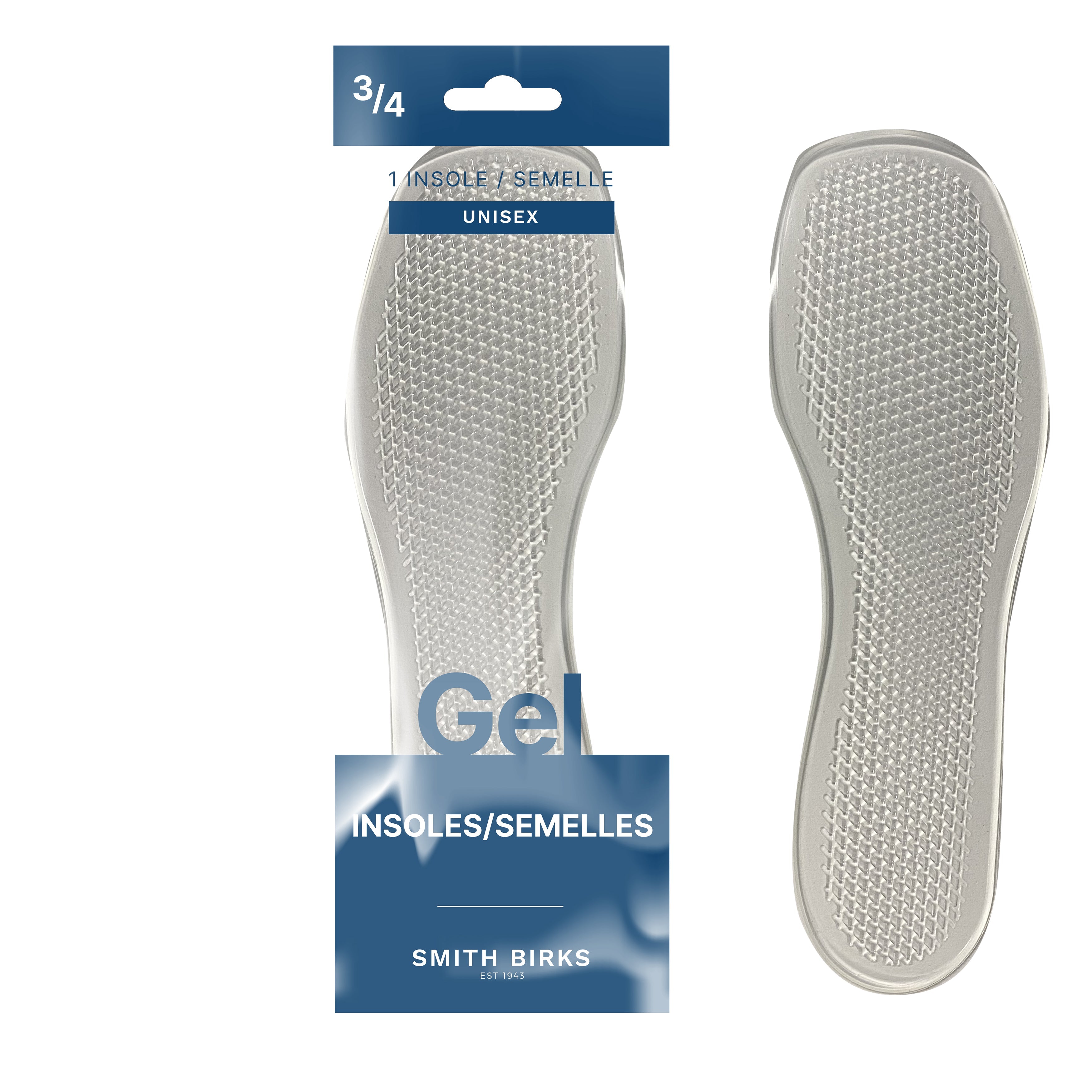 Smith Birks 1 Pair Gel Insoles - 3/4 Lenght for Comfort Unisex