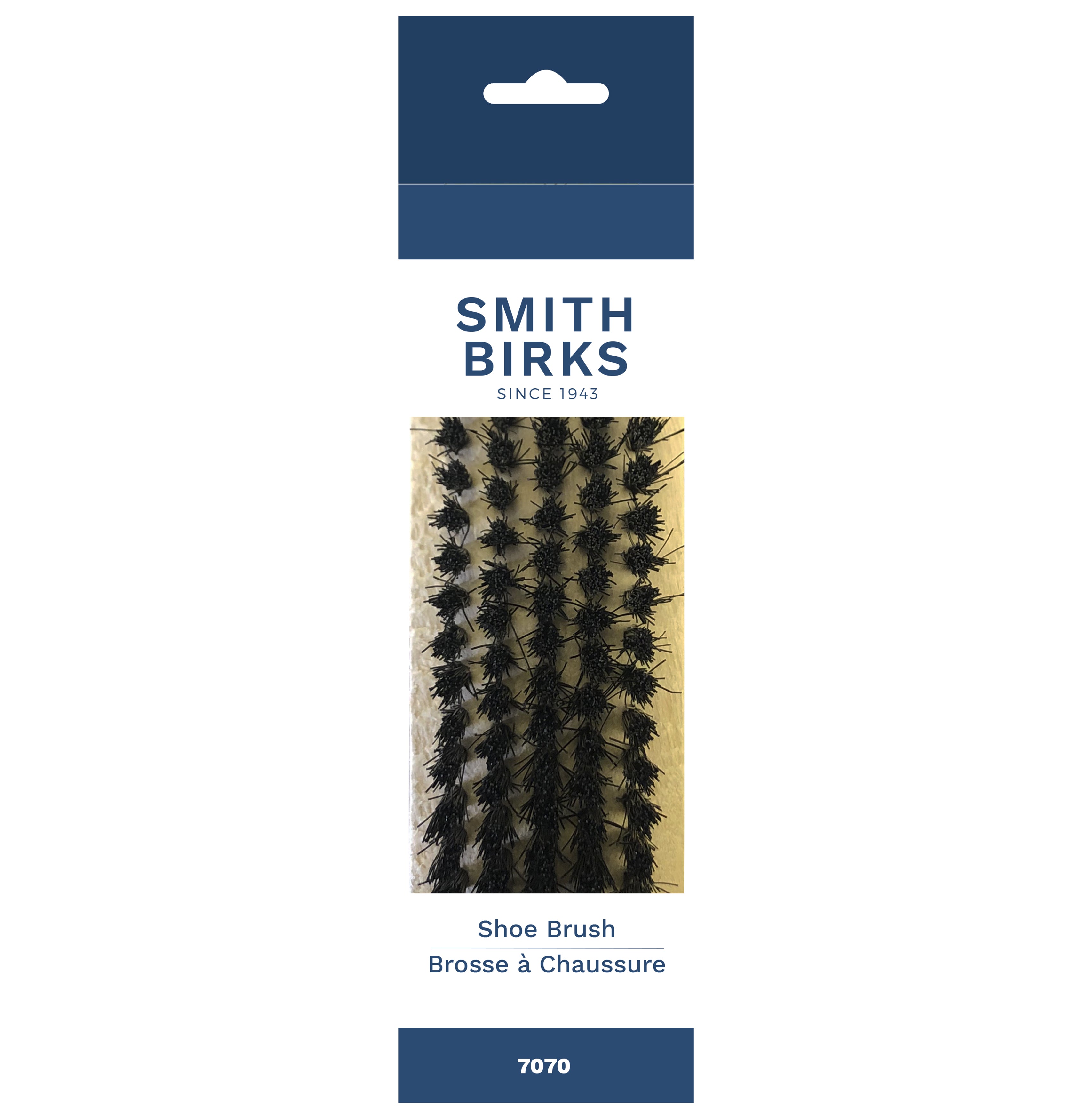 Smith Birks Wood Handle Shoe Brush - Polypropylene Bristles 5.6x1.75in
