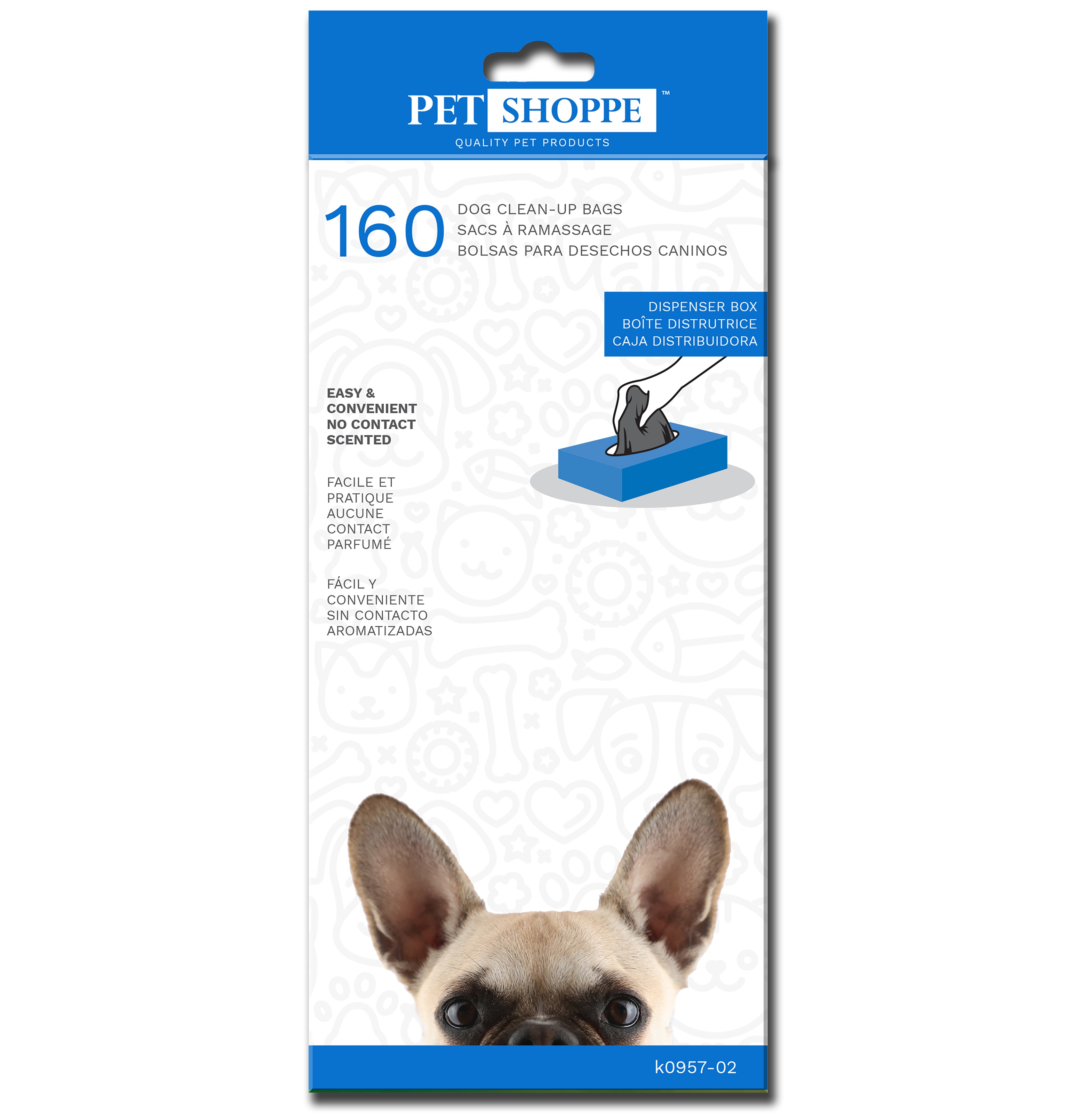 Pet Shoppe Dog 160 Plastic Scented Clean-up Bags 