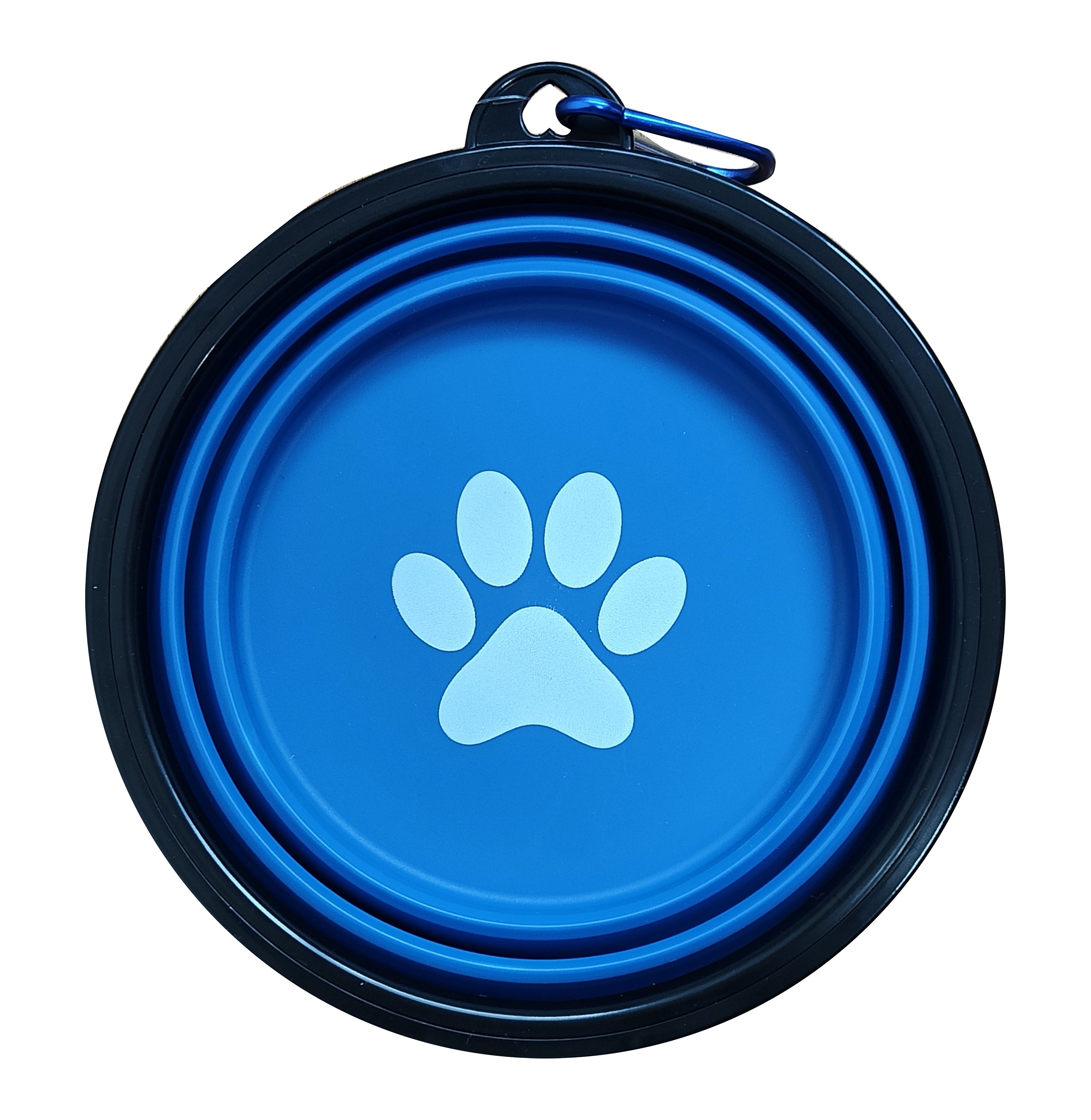 Pet Shoppe Dog Blue Collapsible Bowl with Carabiner 350ml 5x2in