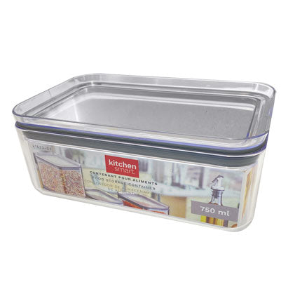 Kitchen Smart Rectangular Food Storage Container - Acrylic 0.75L (750ml)