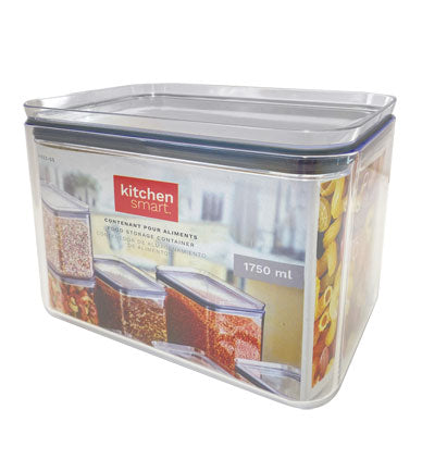 Kitchen Smart Rectangular Food Storage Container - Acrylic 1.75L (1750ml)