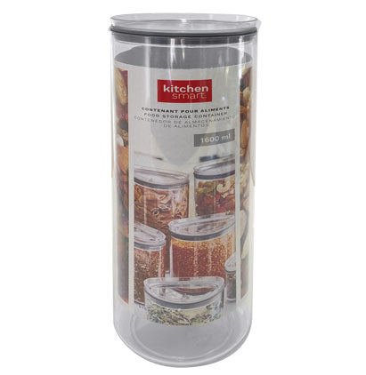 Kitchen Smart Round Food Storage Container - Acrylic 1.6L (1600ml)