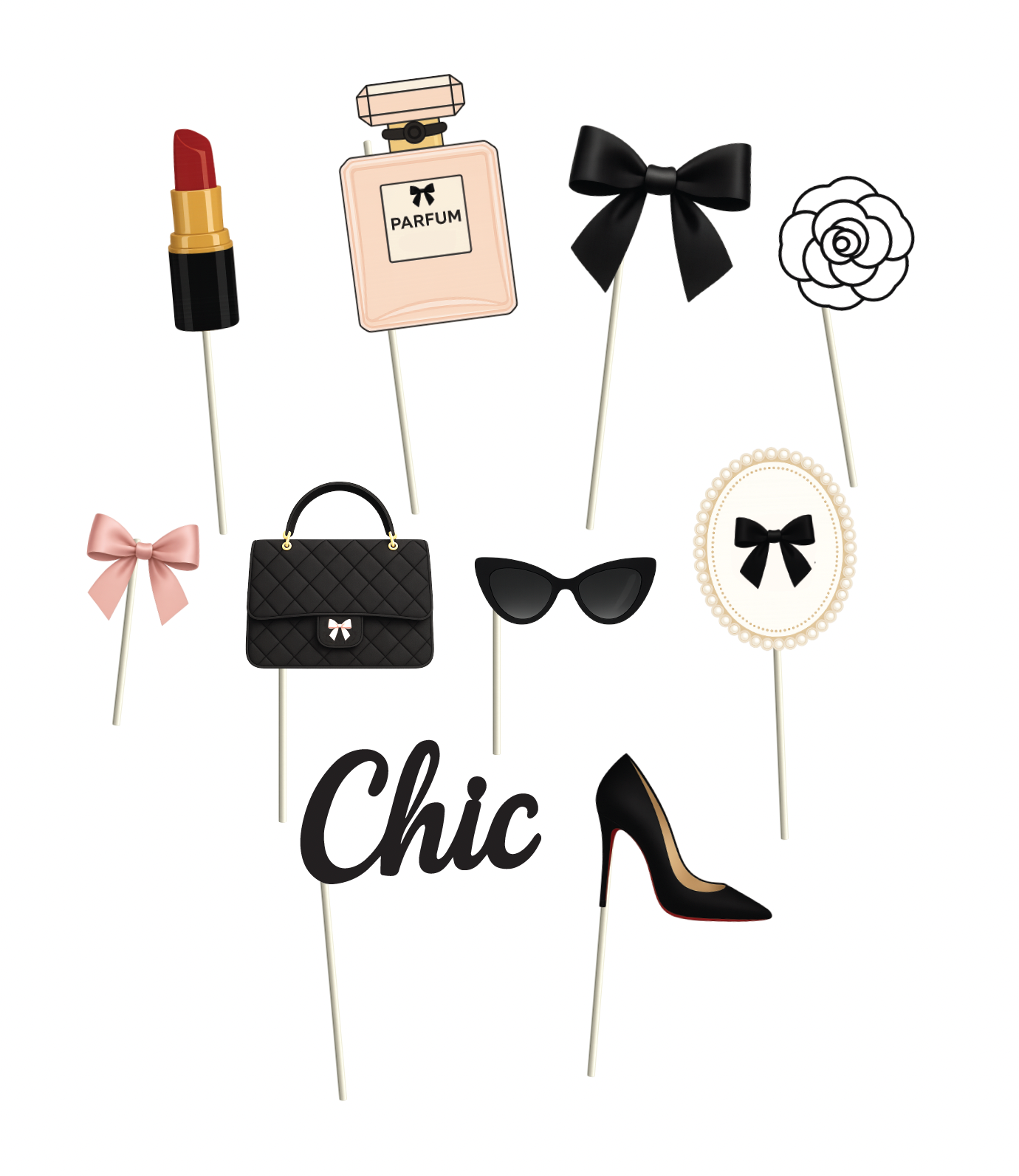 Oui Party Chic 10 accessoires de photomaton