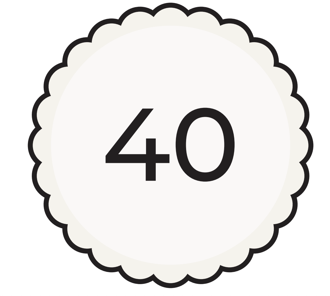 Oui Party Chic 40th Birthday 8 Paper Plates 9in