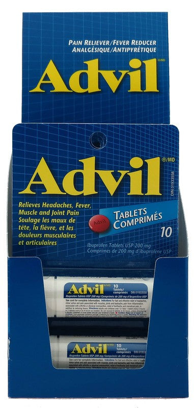 Advil 10 Ibuprofen Tablets 200mg    