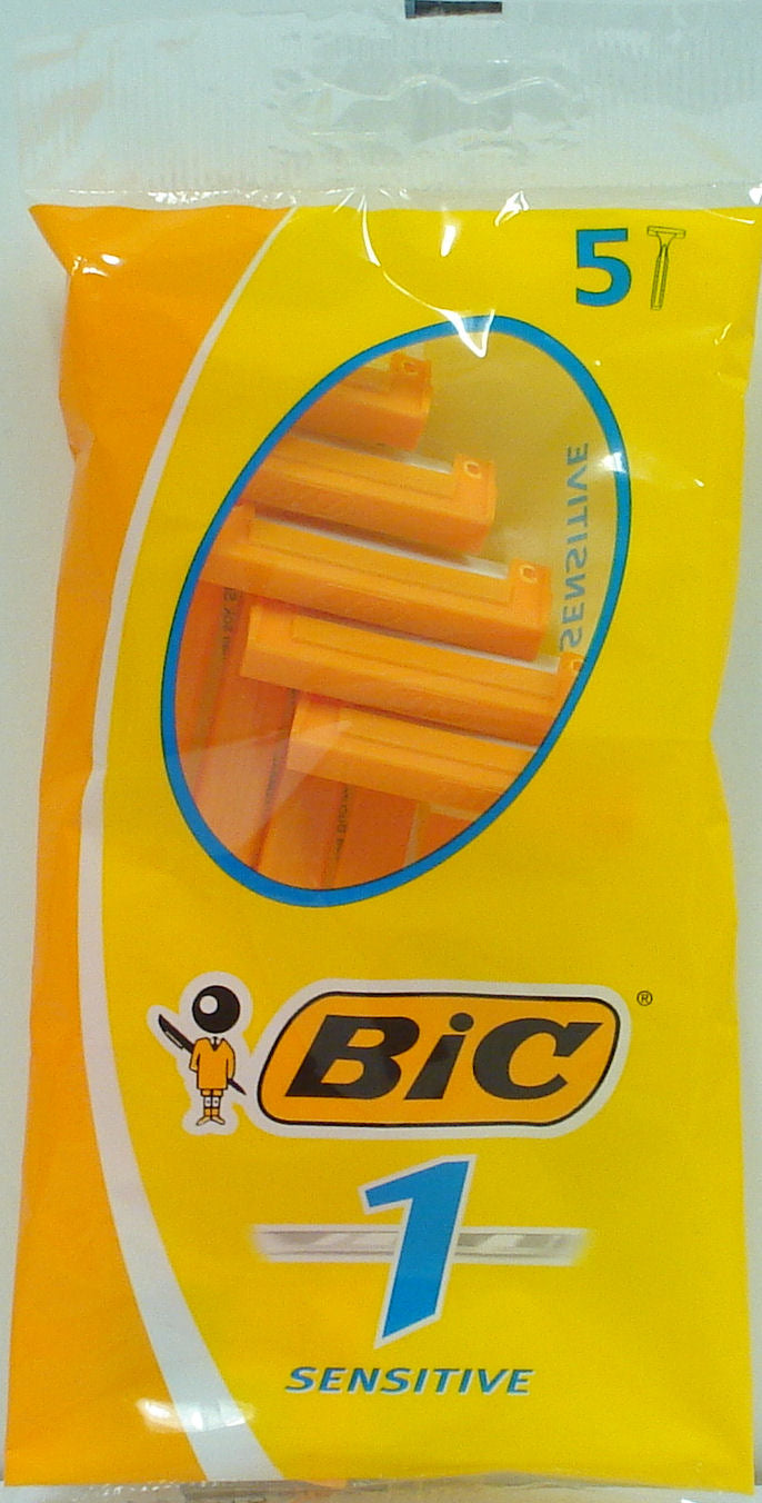 Bic 5 Orange Razors for Sensitive Skin  