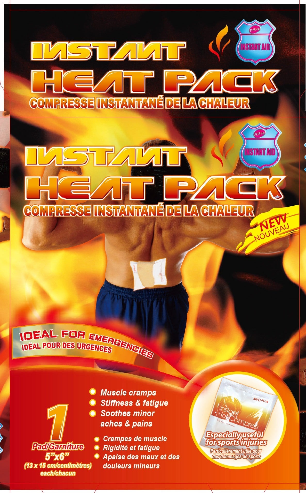 First Aid Instant Heat Pack 5x6in 