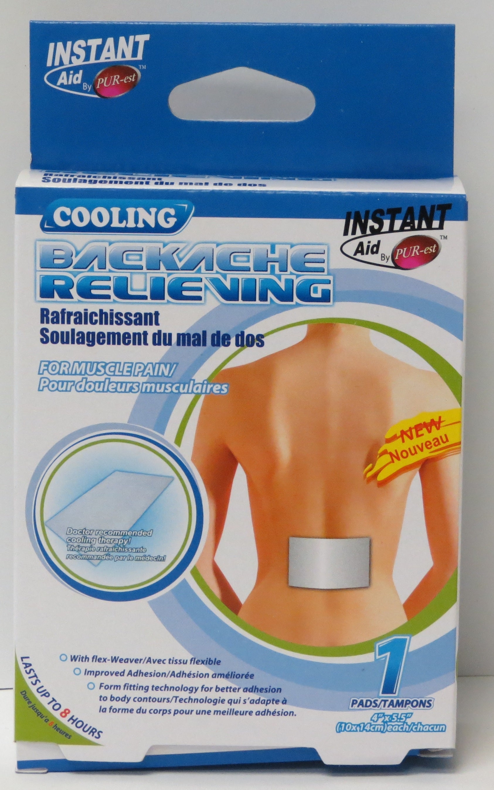 Instant Aid Backache Relieving Patch with Flex-weaver  4x5.5in