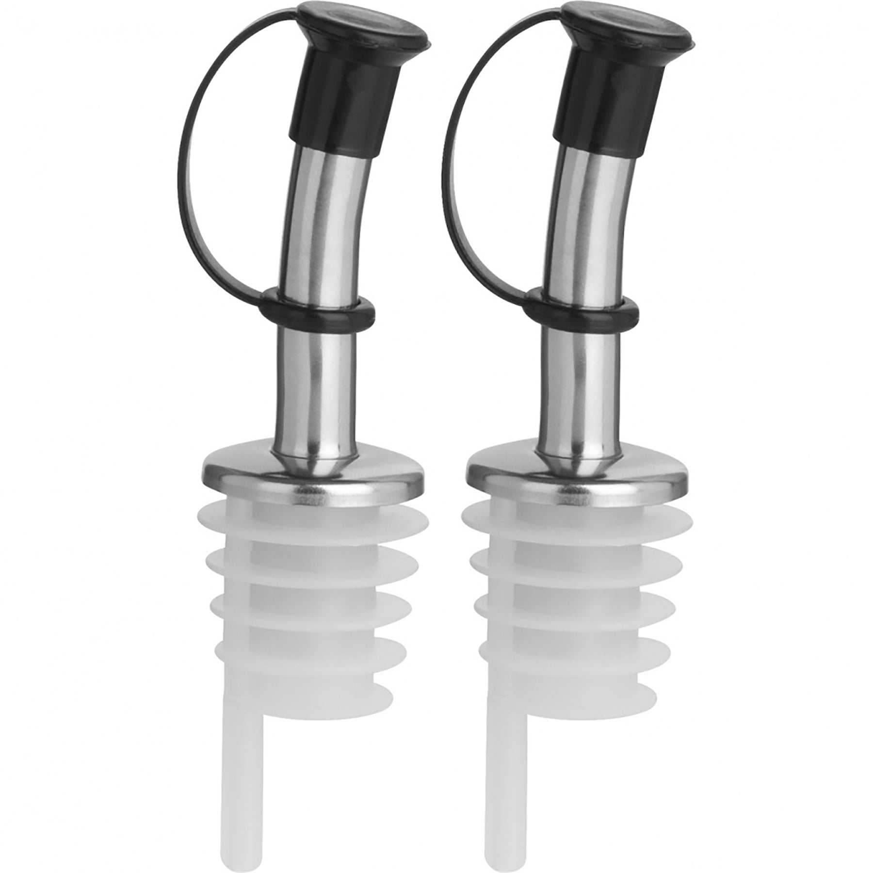 Trudeau 2 Bottle Pourers Stainless Steel 3.75in