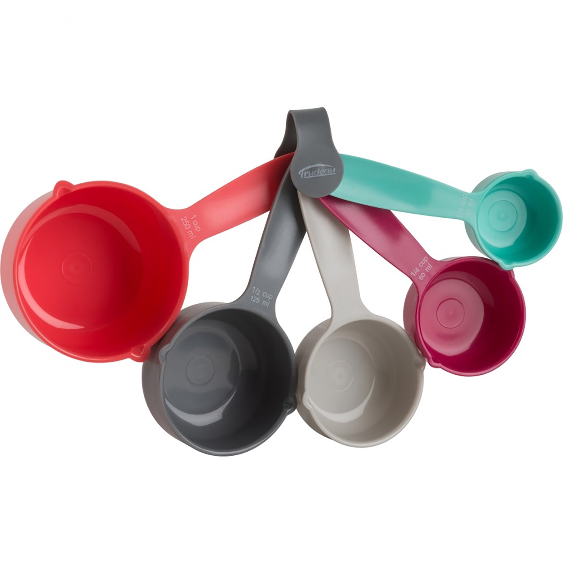 Trudeau 5pcs Measuring Cups Set Plastic BPA Free 1/8 to 1 Cup
