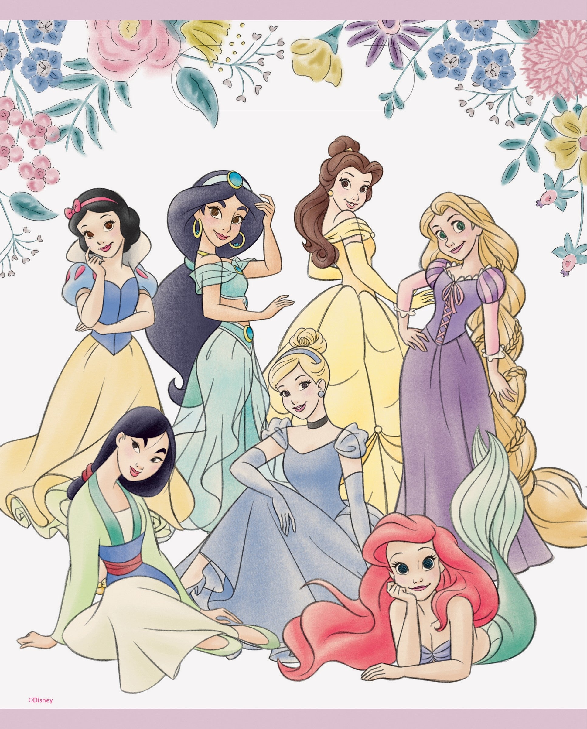 Disney Princess 8 Plastic Loot Bags 7.25x9in