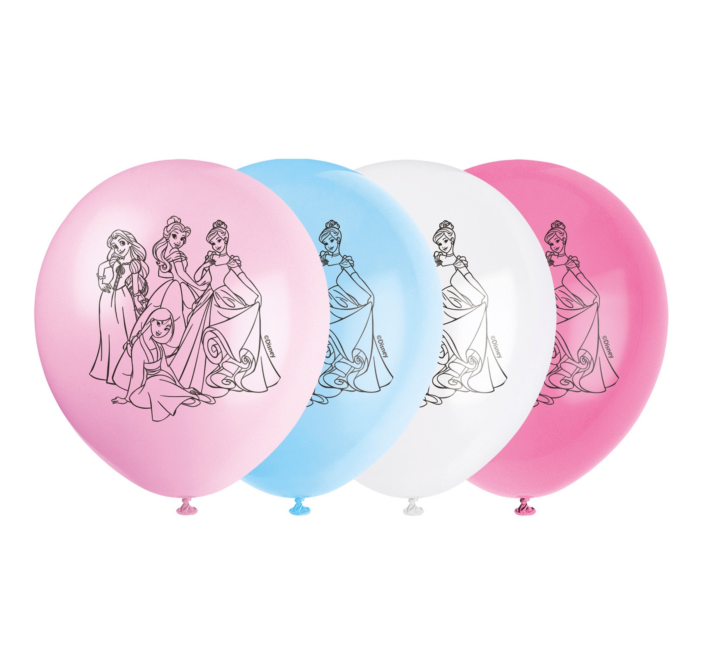 Disney Princess 8 Latex Balloons 12in