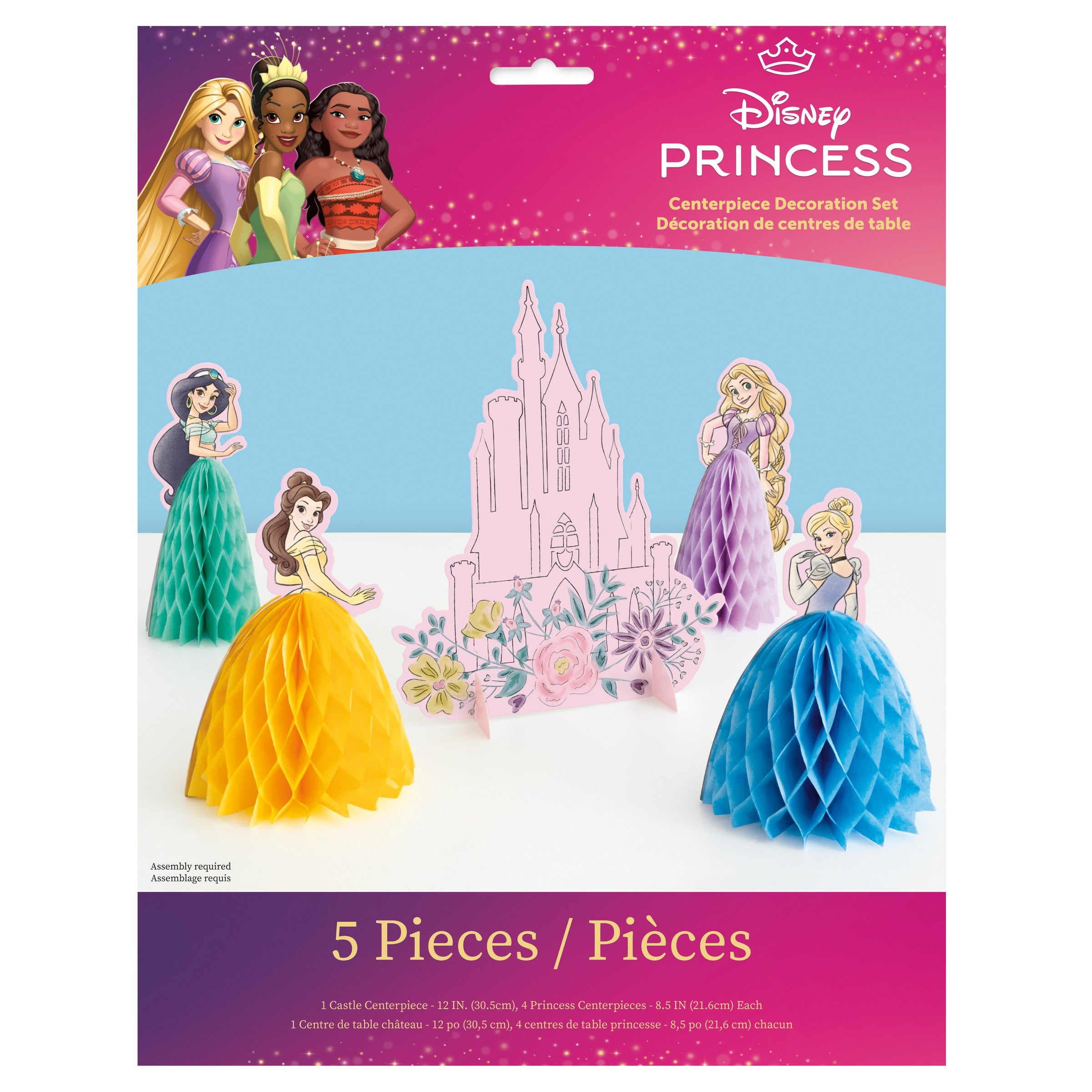 Disney Princess Centerpiece Decorations 5pcs 8.5in - 12in