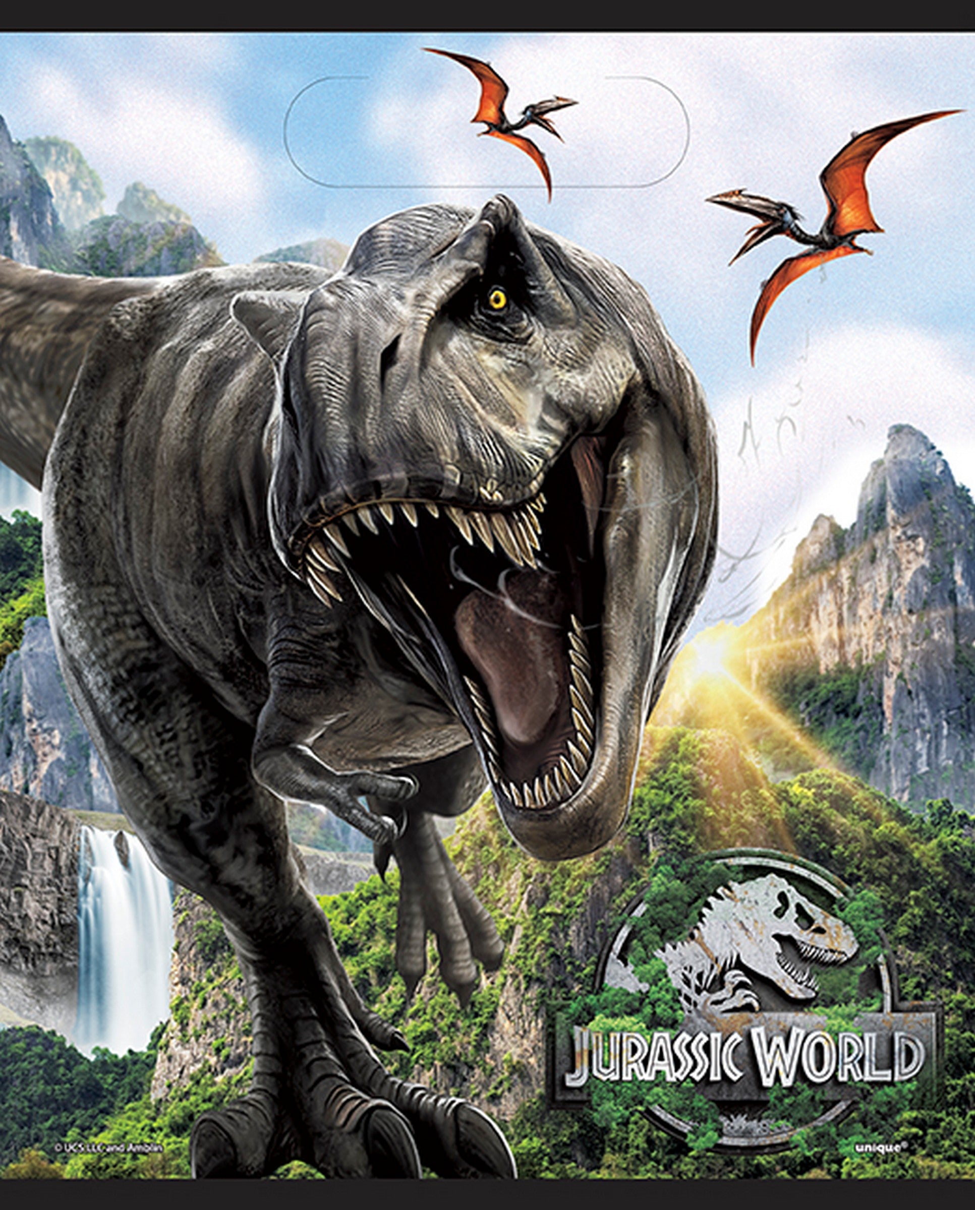 Jurassic 8 Plastic Loot Bags 7.25x9in