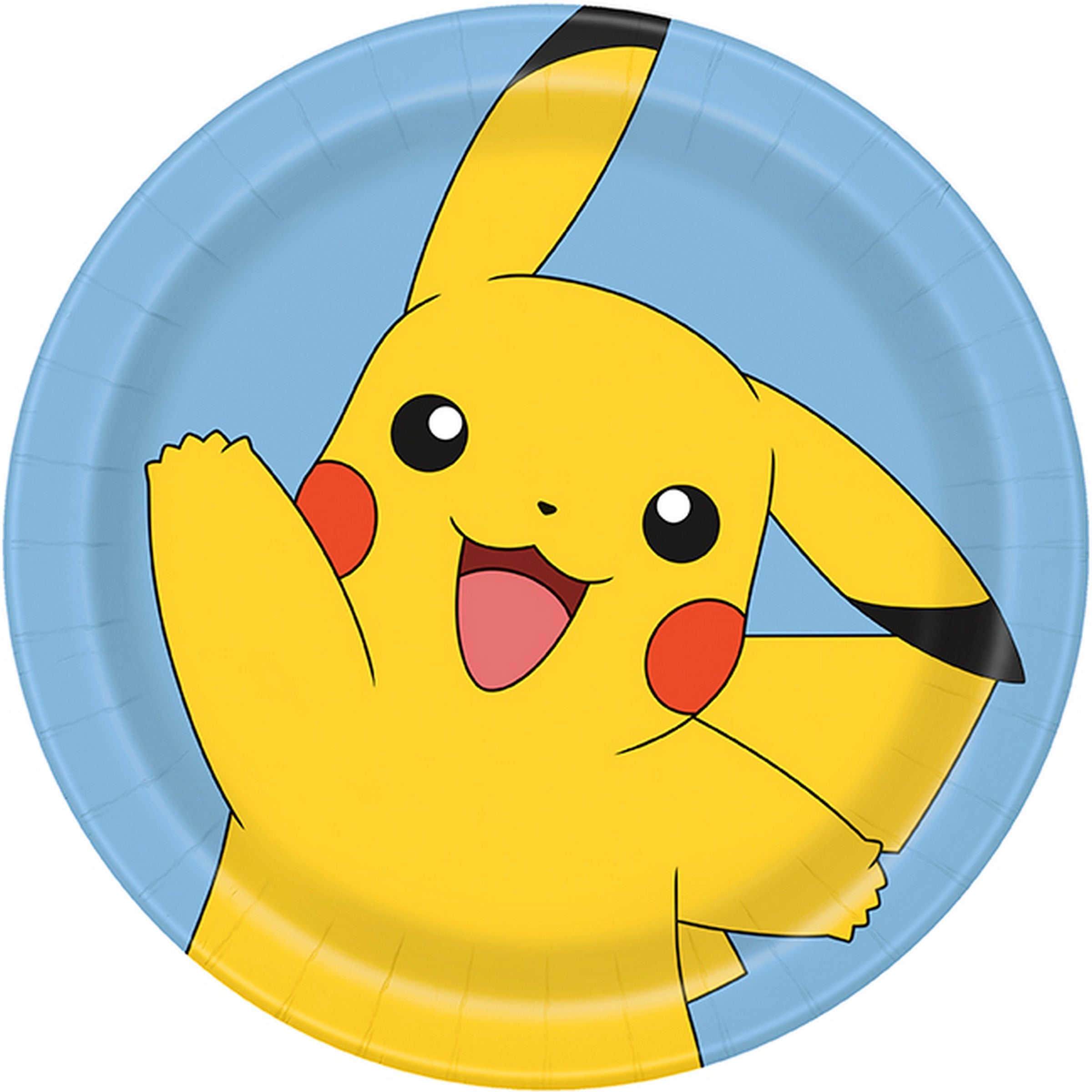 Pokémon 8 Round Paper Plates 9in