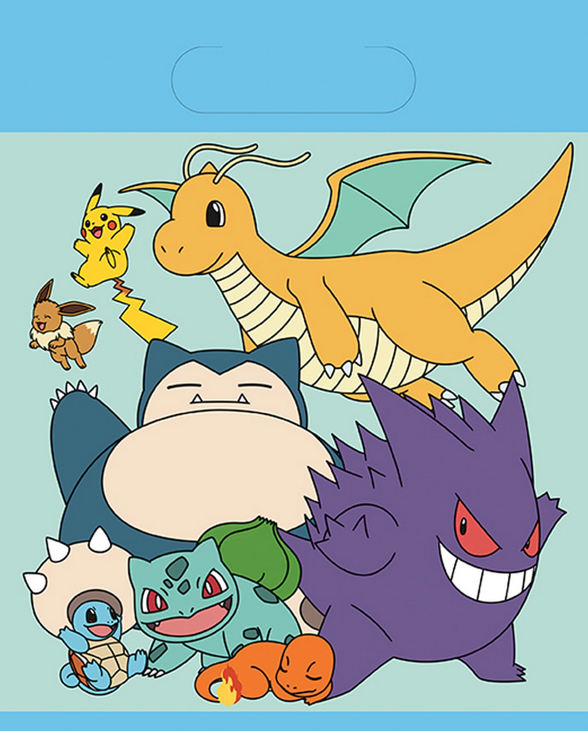 Sacs à butin Pokémon en plastique (8 pièces) 7,25 x 9 po