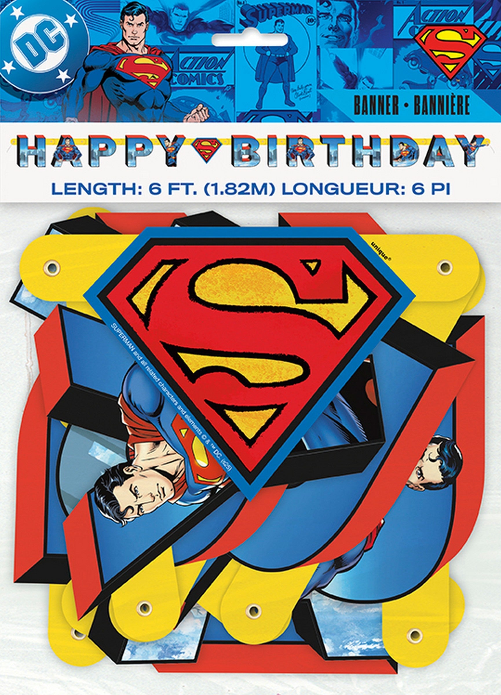 Superman Happy Birthday Jointed Banner 72in