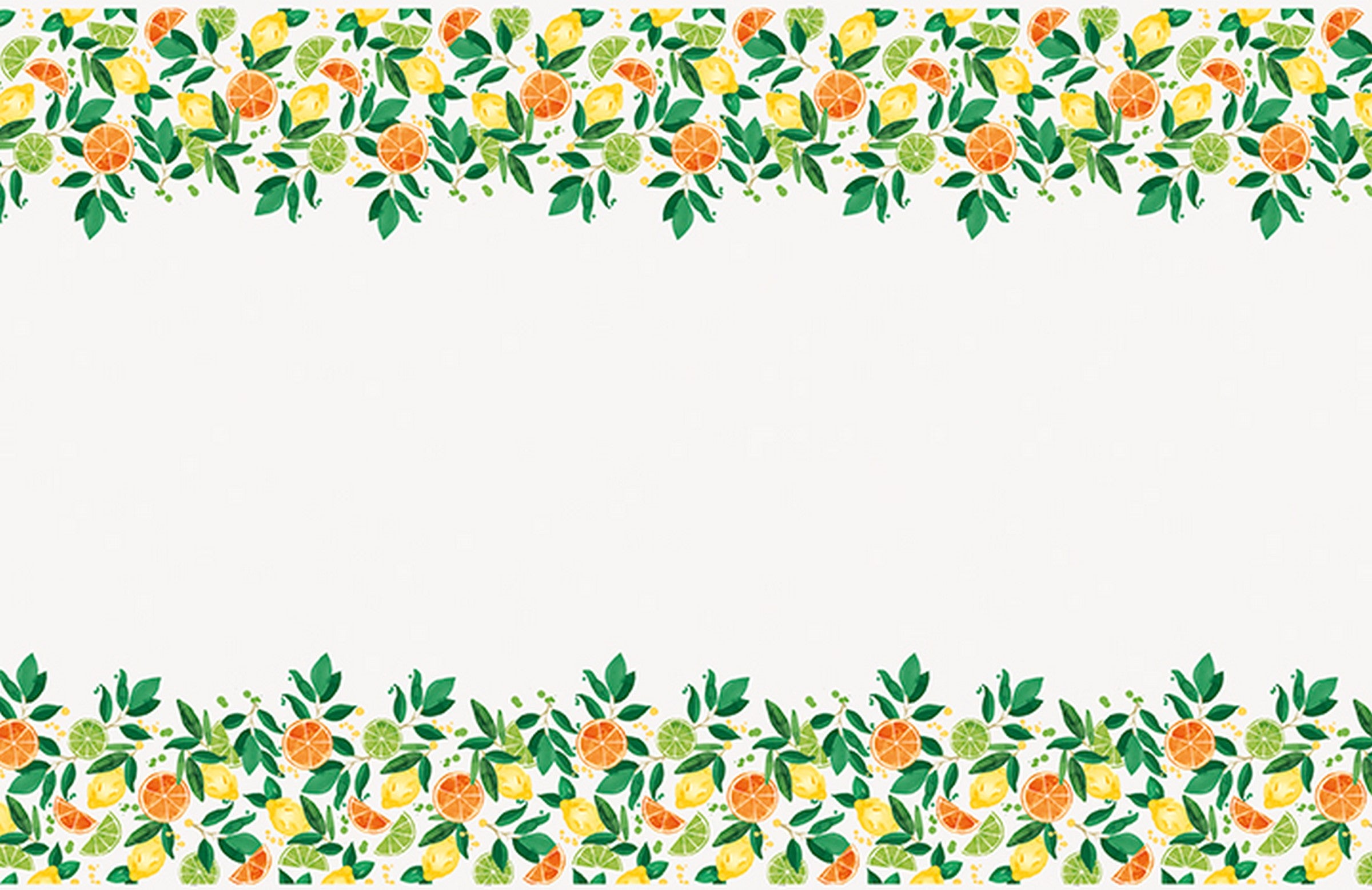 Summer Citrus Plastic Table Cover 54x84in
