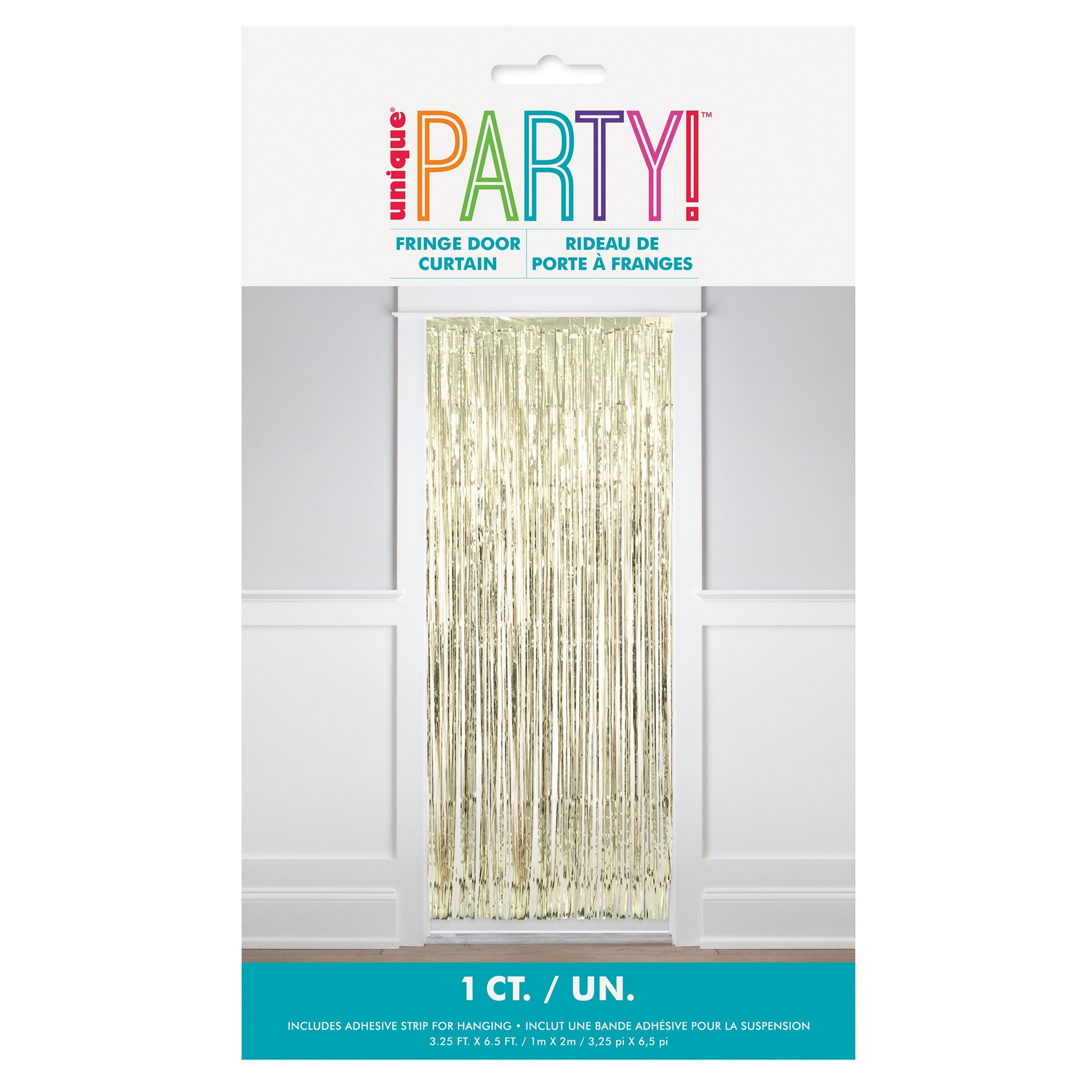 Fringe Gold Foil Door Curtain 40x70in