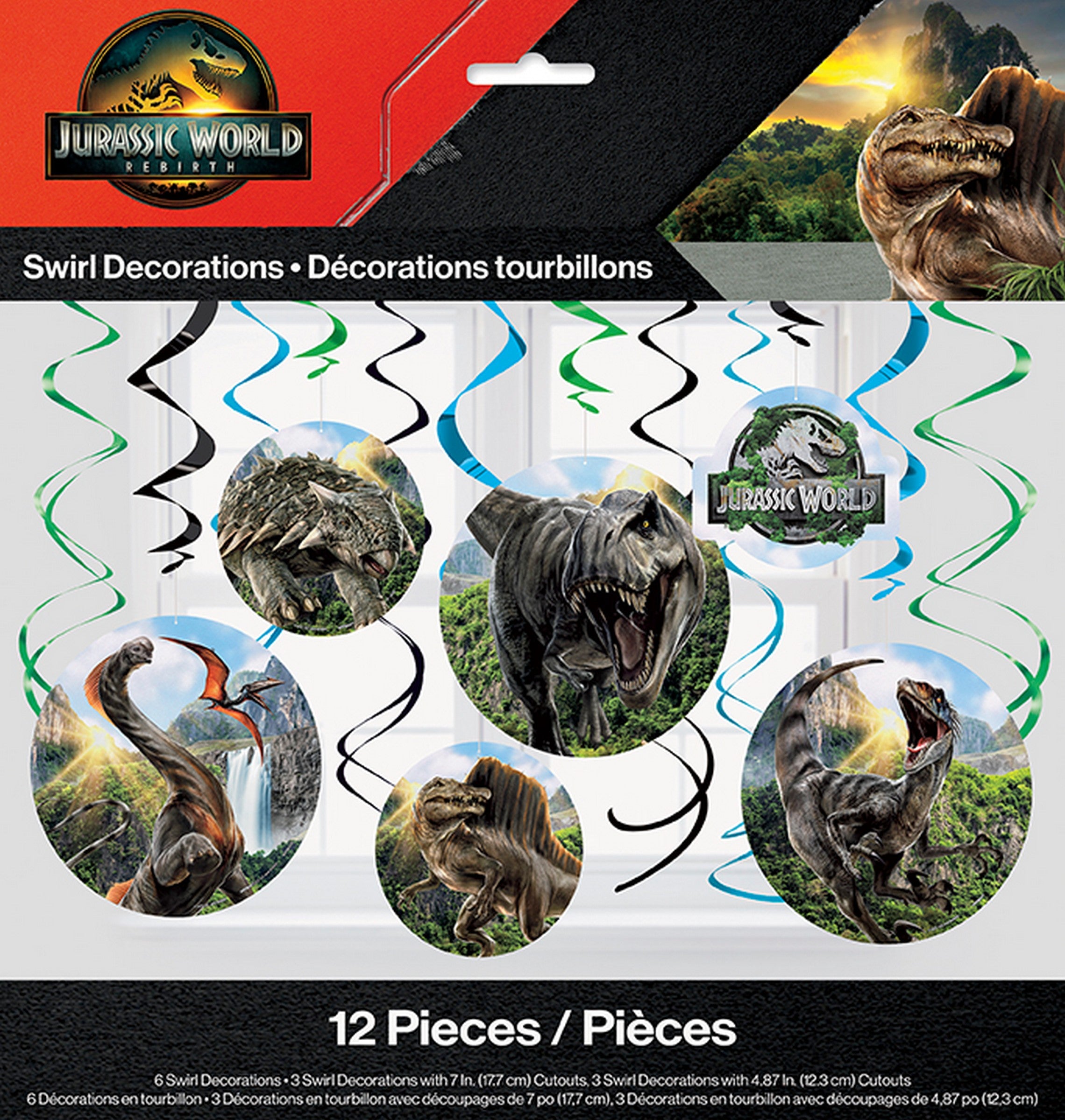 Jurassic Swirl Decor Kit with 4.8in - 7in Cut-outs 