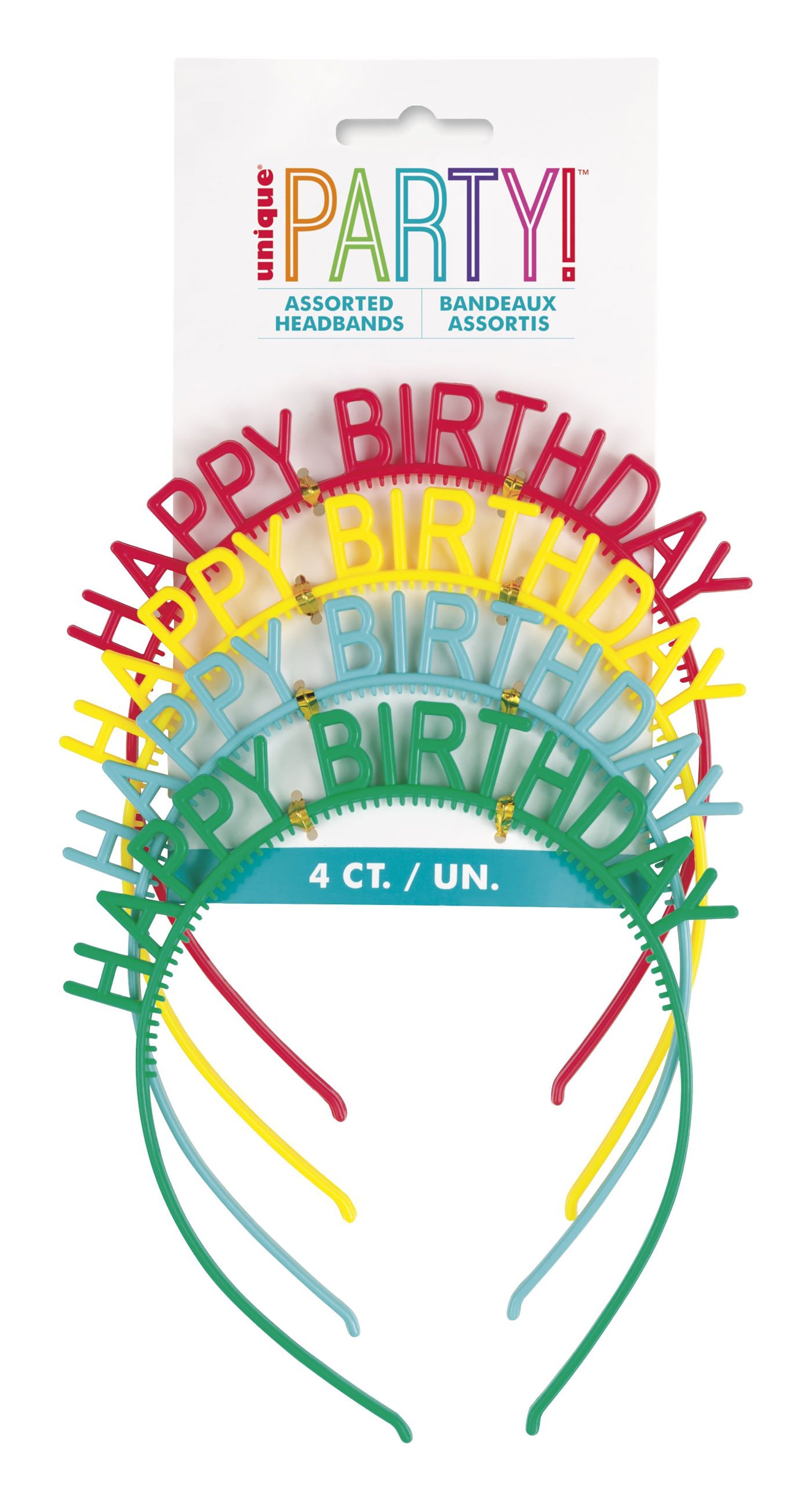 Dots and Stars 4 Happy Birthday Headbands 