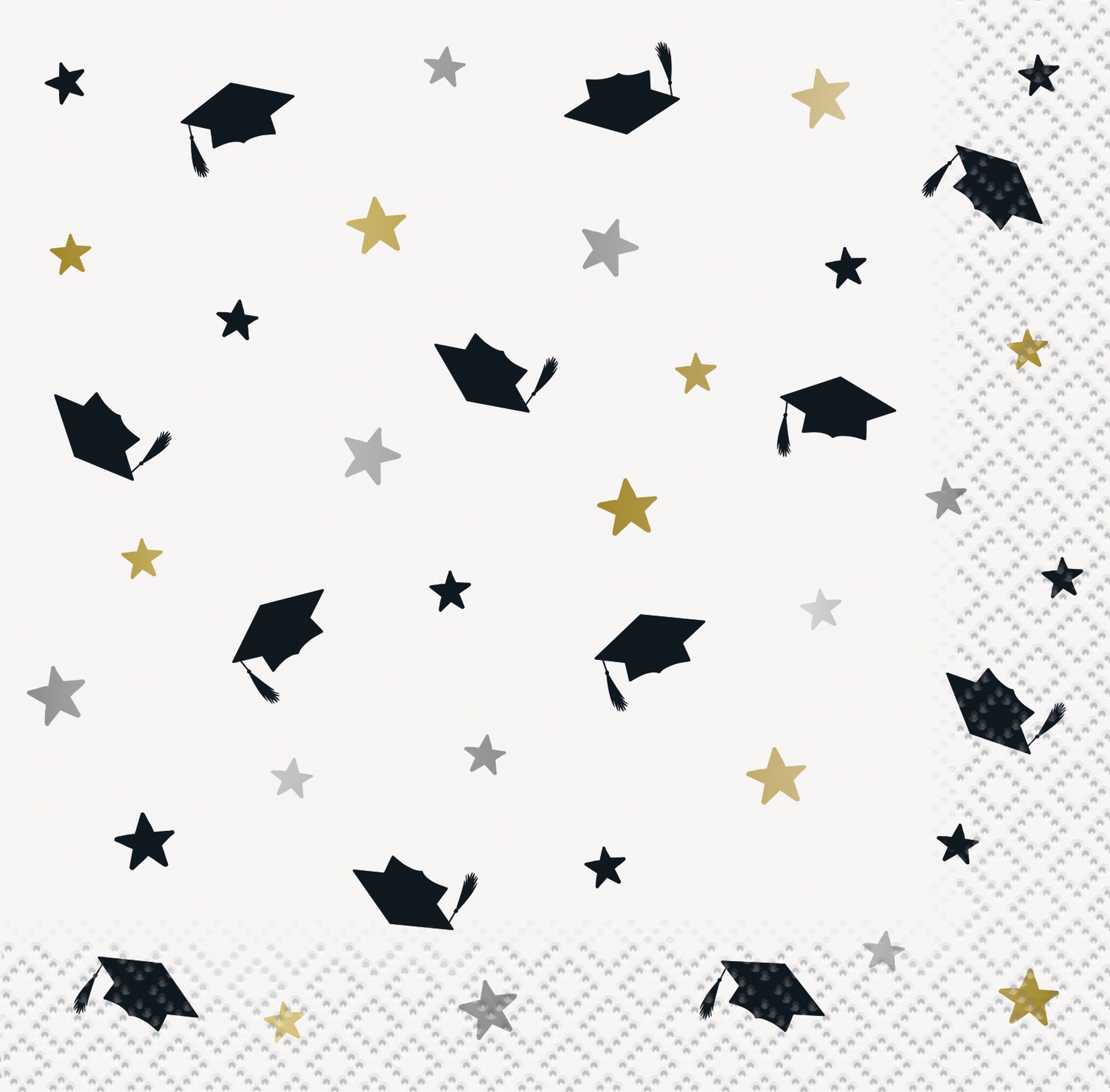 Graduation 16 Beverage Napkins 9.75x9.75in 