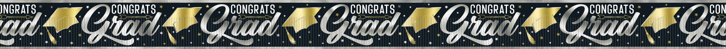 Graduation Foil Fringe Banner 144in 