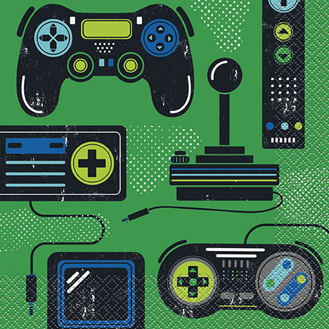 Gamer Birthday 16 Luncheon Napkins 2 Ply 12.75x12.75in 