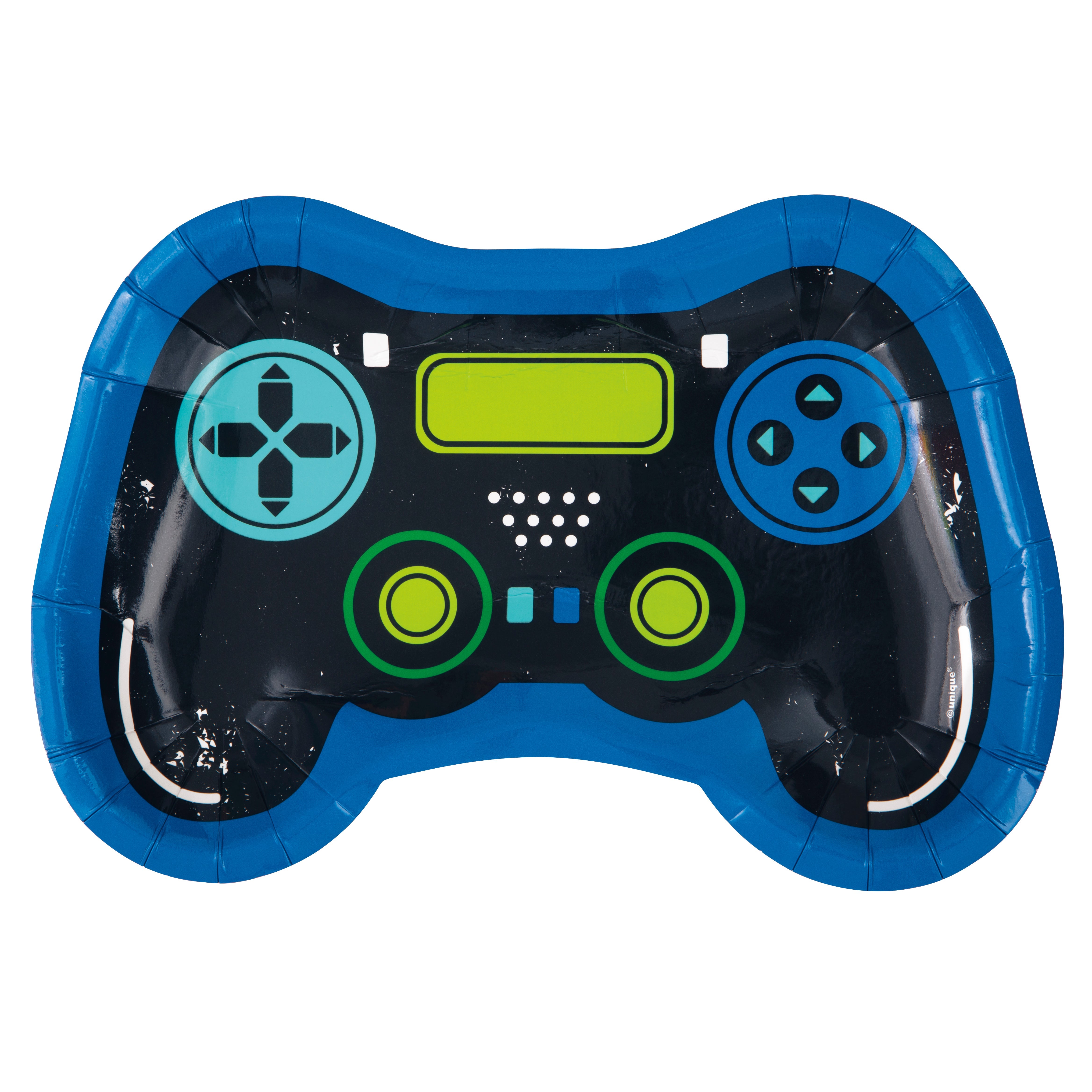 Gamer Birthday 8 Controller Shaped Paper Plates 9.25in 