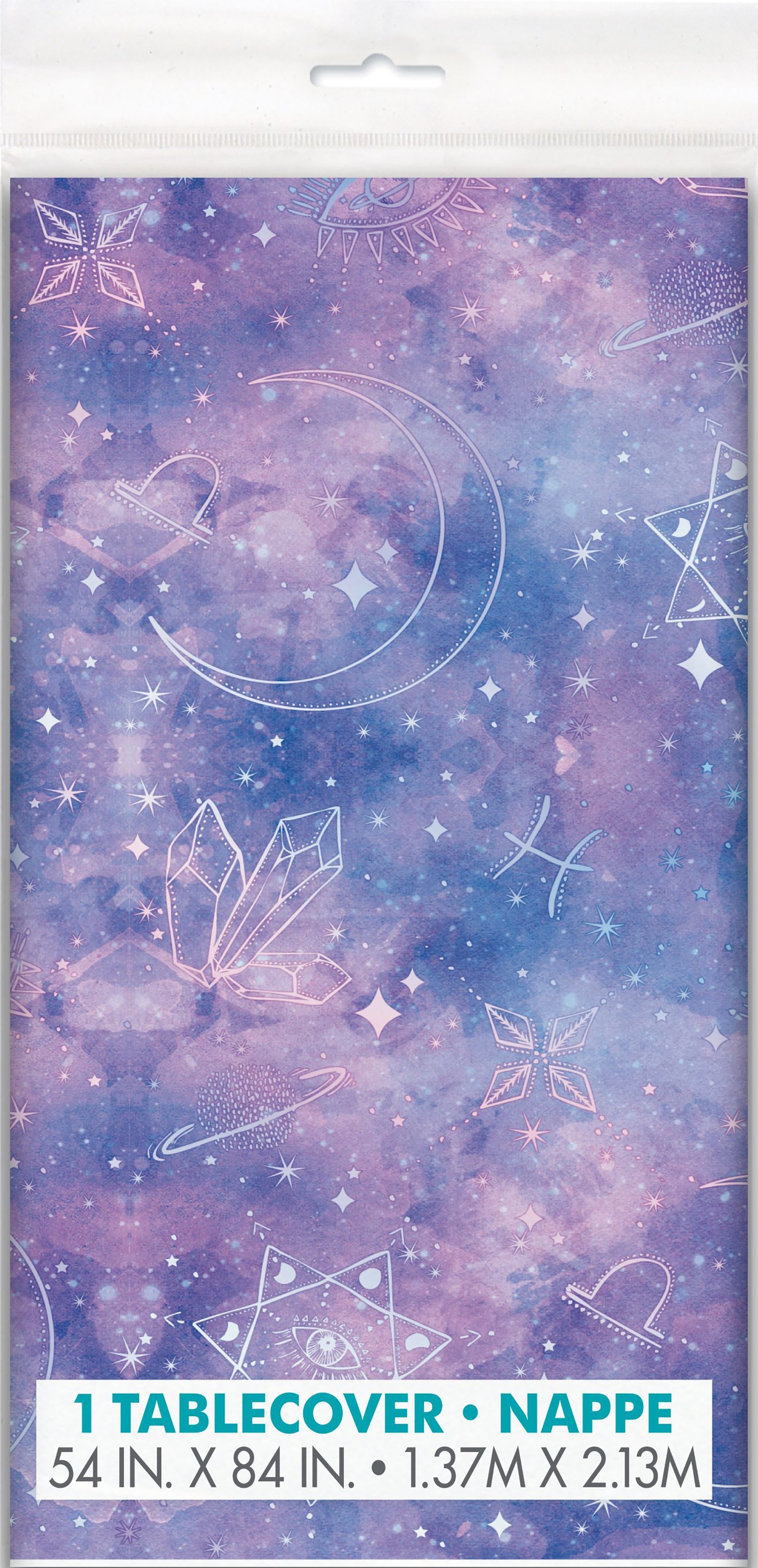 Purple Galaxy Plastic Tablecover 54x84in 